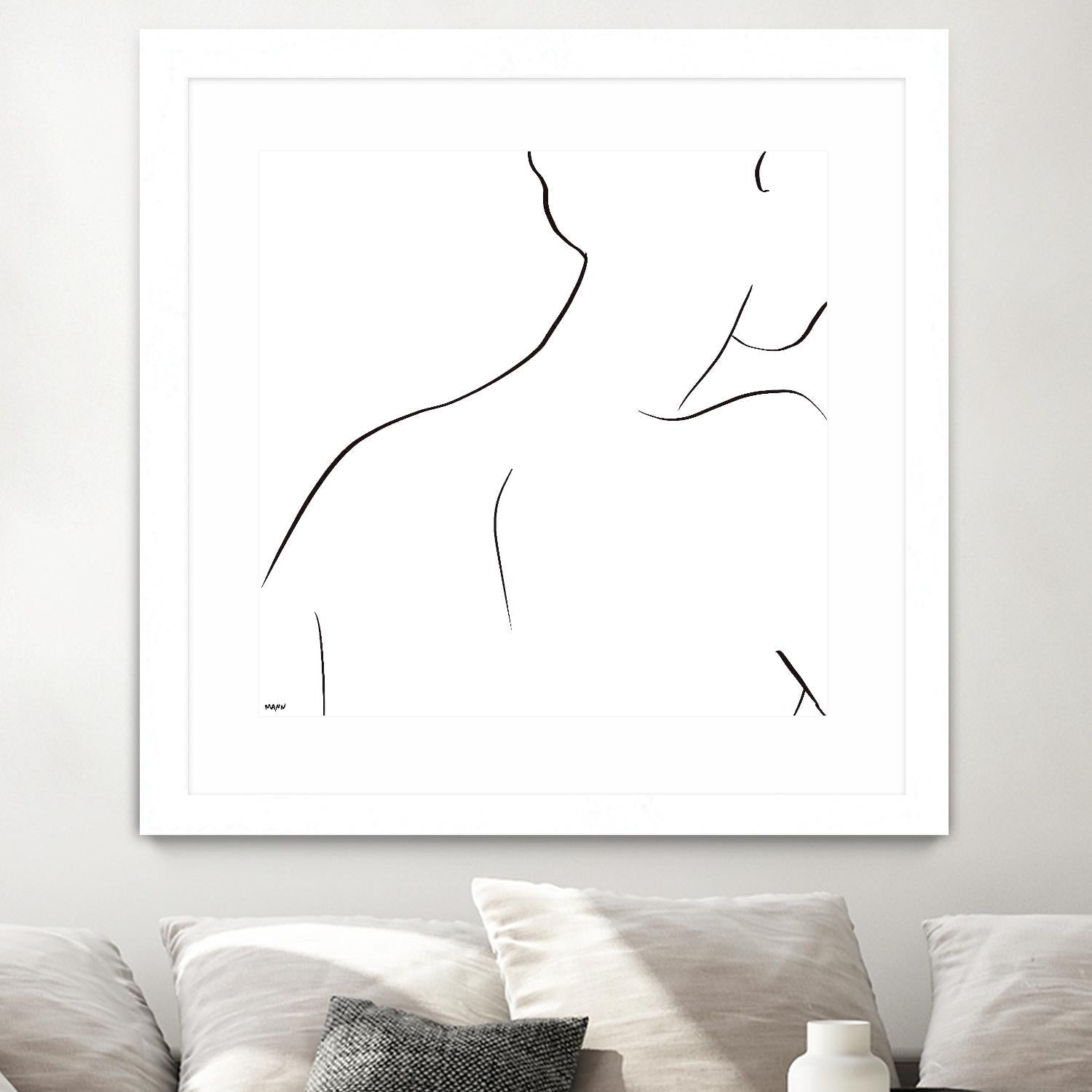 Femme III by Patti Mann on GIANT ART - whites & creams, blacks figurative