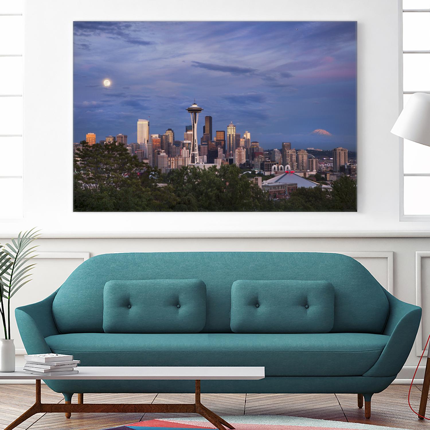 Skyview by Aaron Matheson on GIANT ART - green city scene