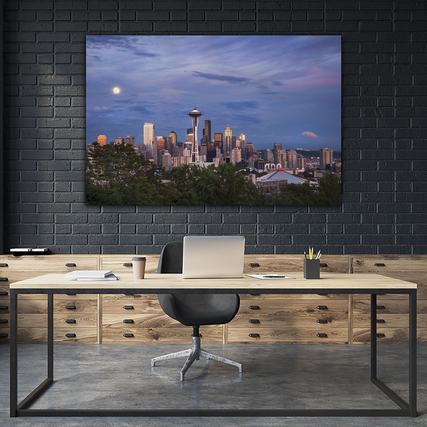 Skyview by Aaron Matheson on GIANT ART - green city scene