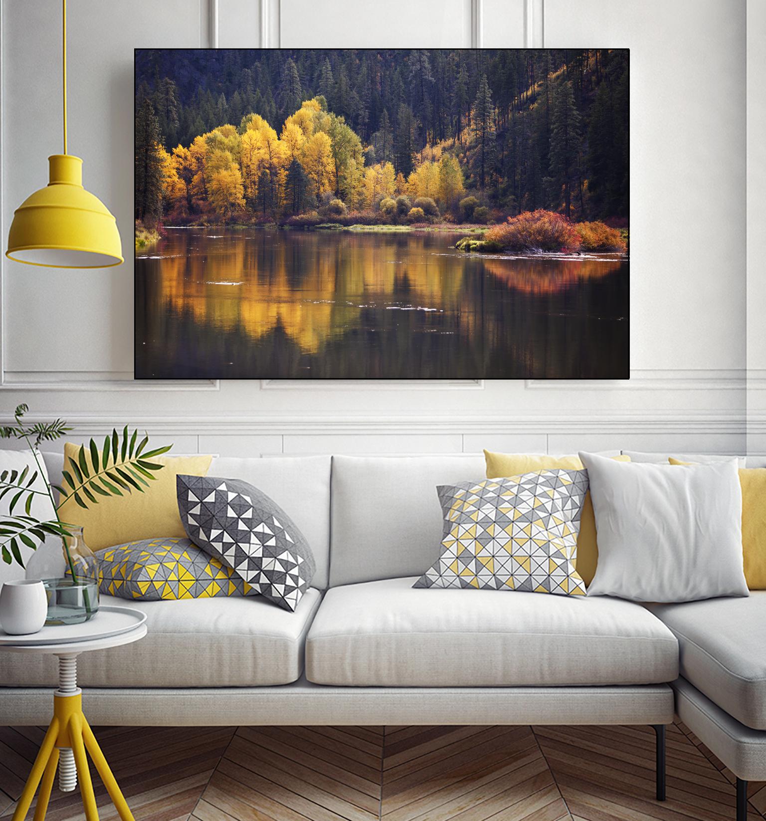 Mirror Visions by Aaron Matheson on GIANT ART - orange landscape