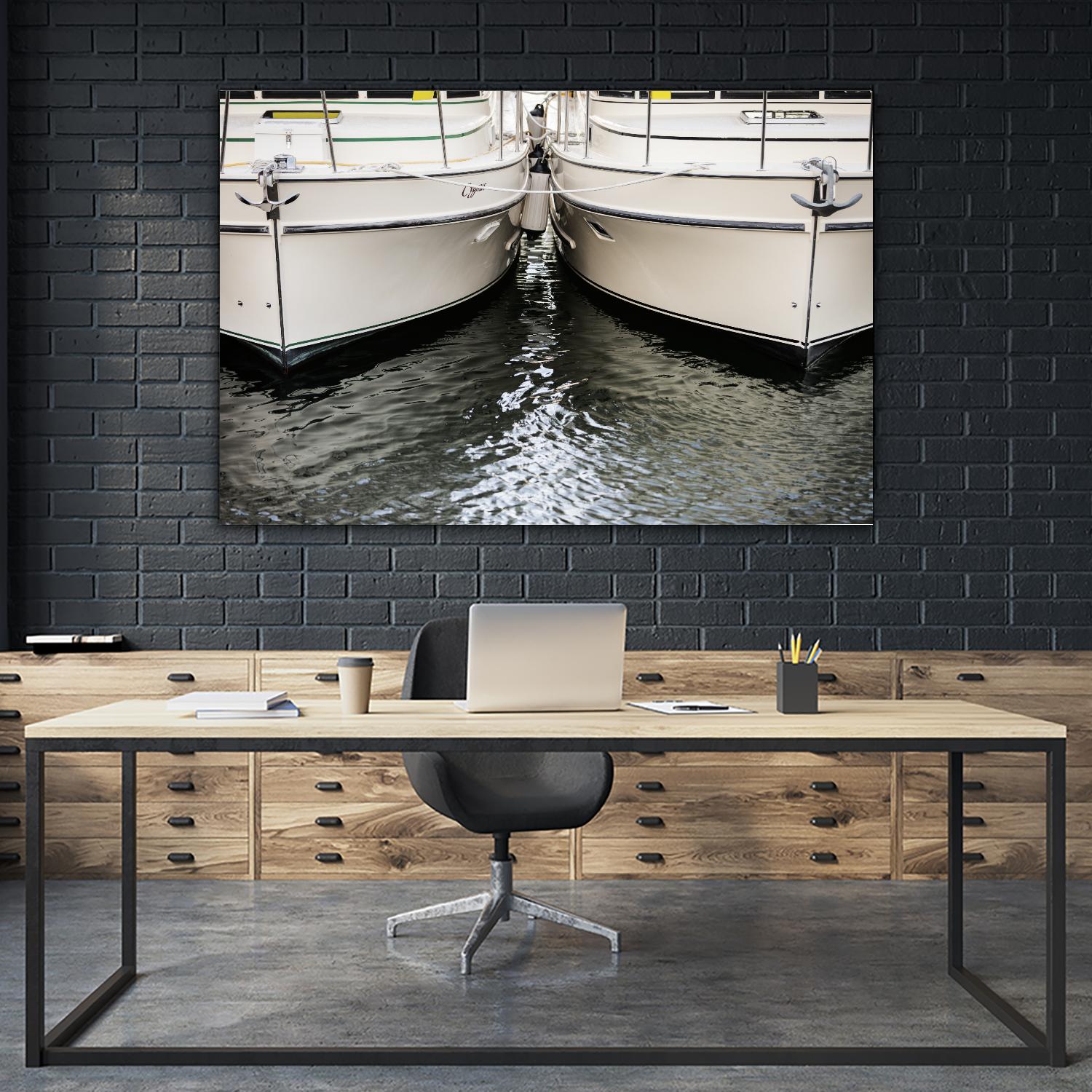 Waiting our Turn by Aaron Matheson on GIANT ART - grey nautical