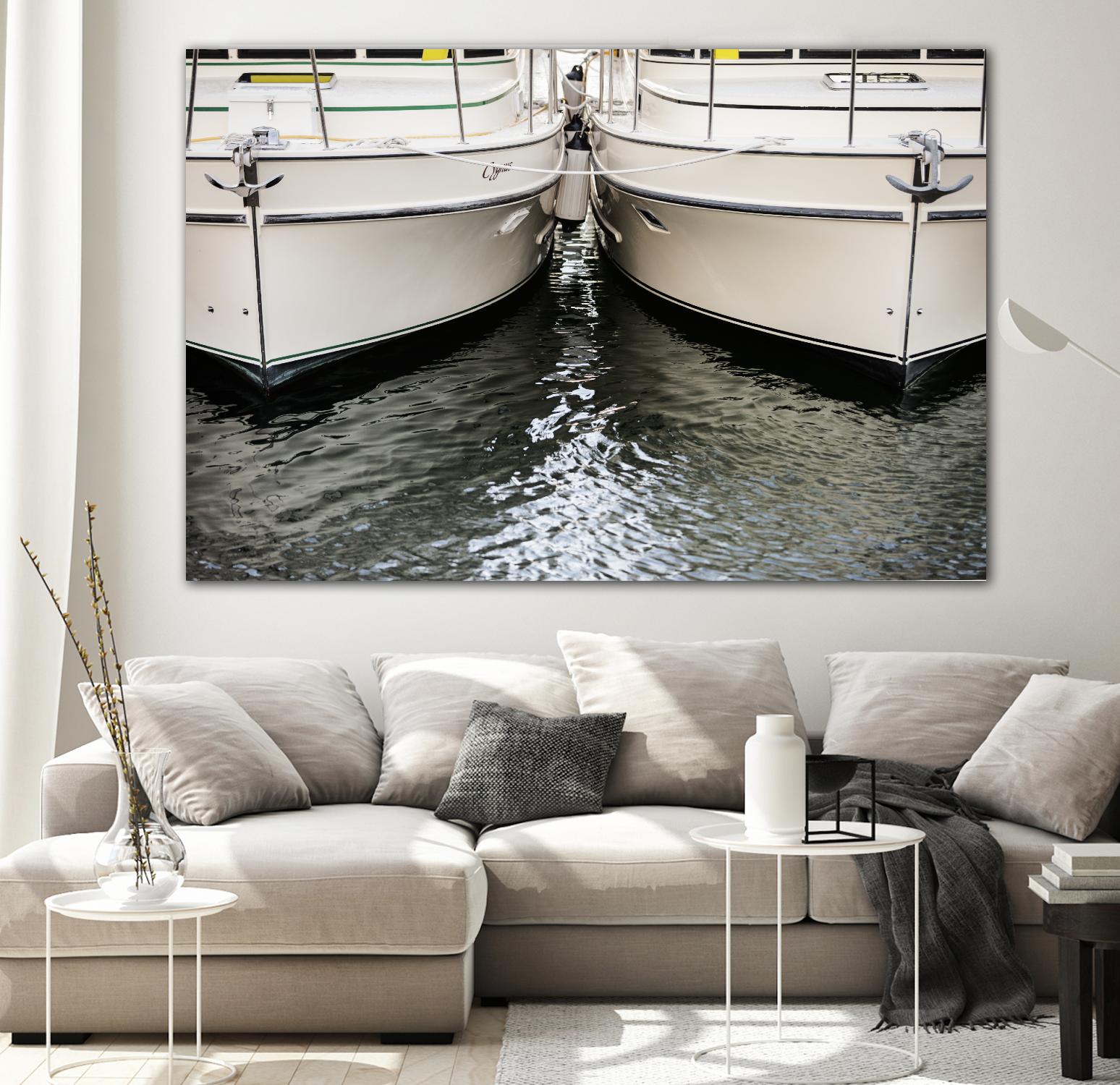 Waiting our Turn by Aaron Matheson on GIANT ART - grey nautical