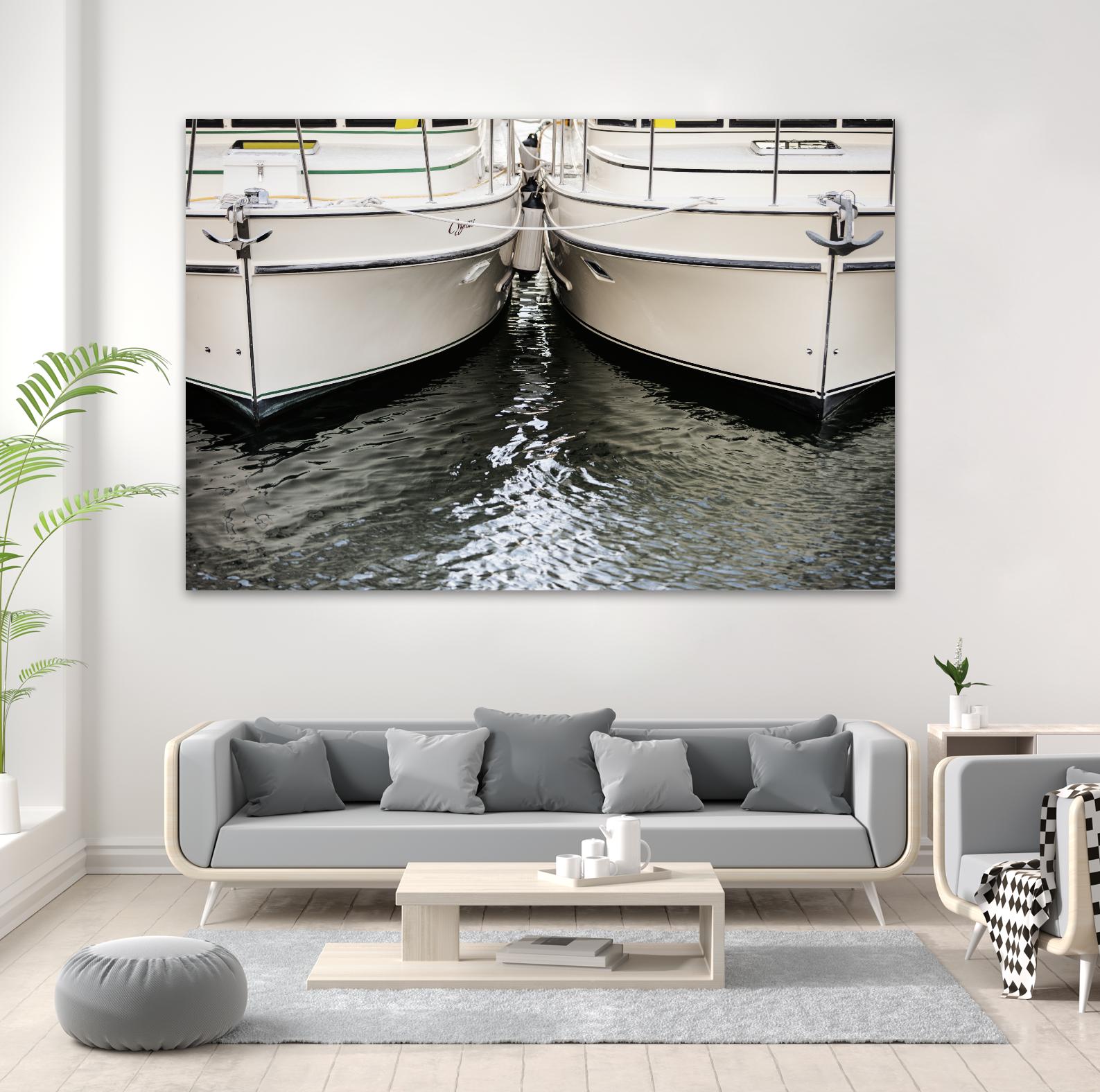 Waiting our Turn by Aaron Matheson on GIANT ART - grey nautical