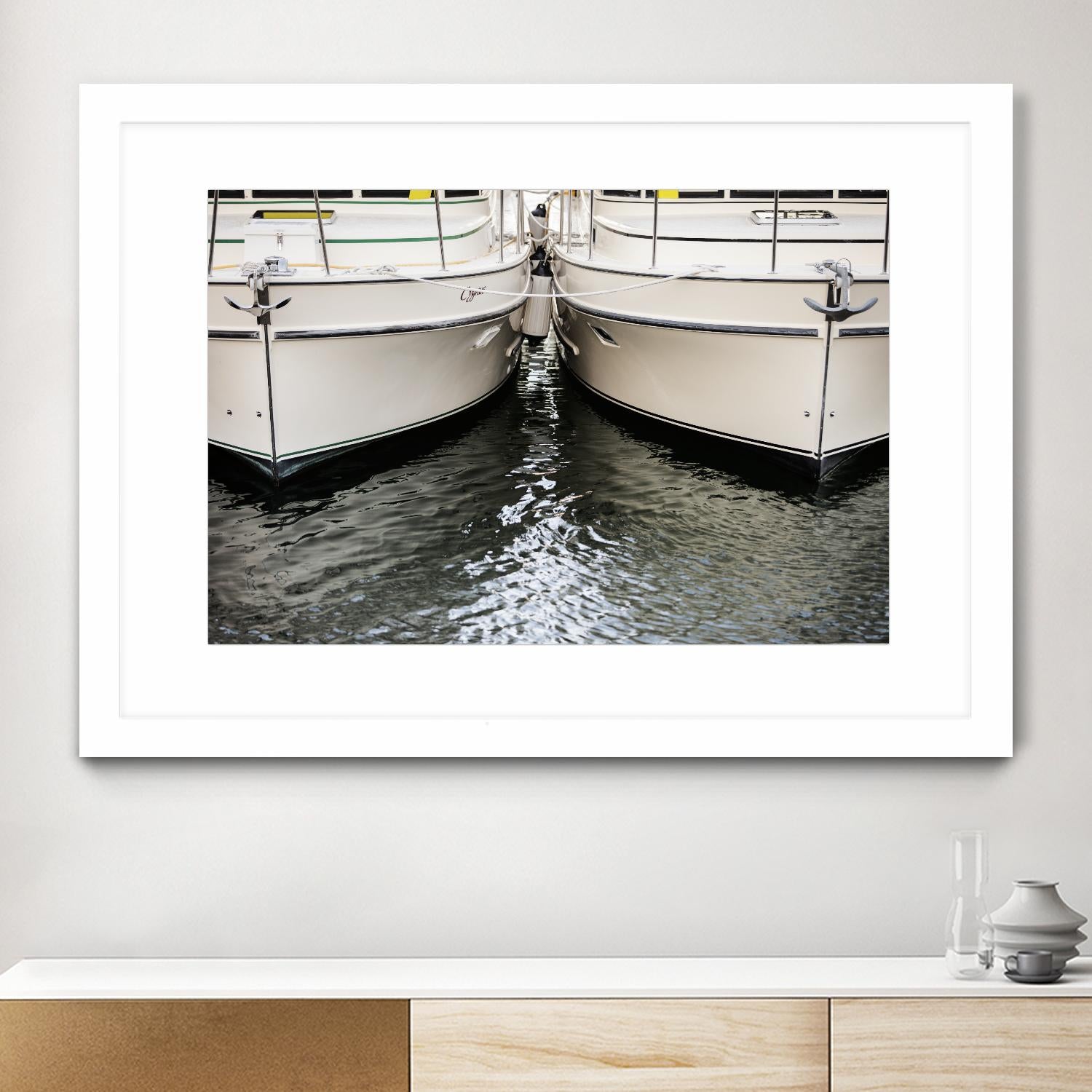 Waiting our Turn by Aaron Matheson on GIANT ART - grey nautical