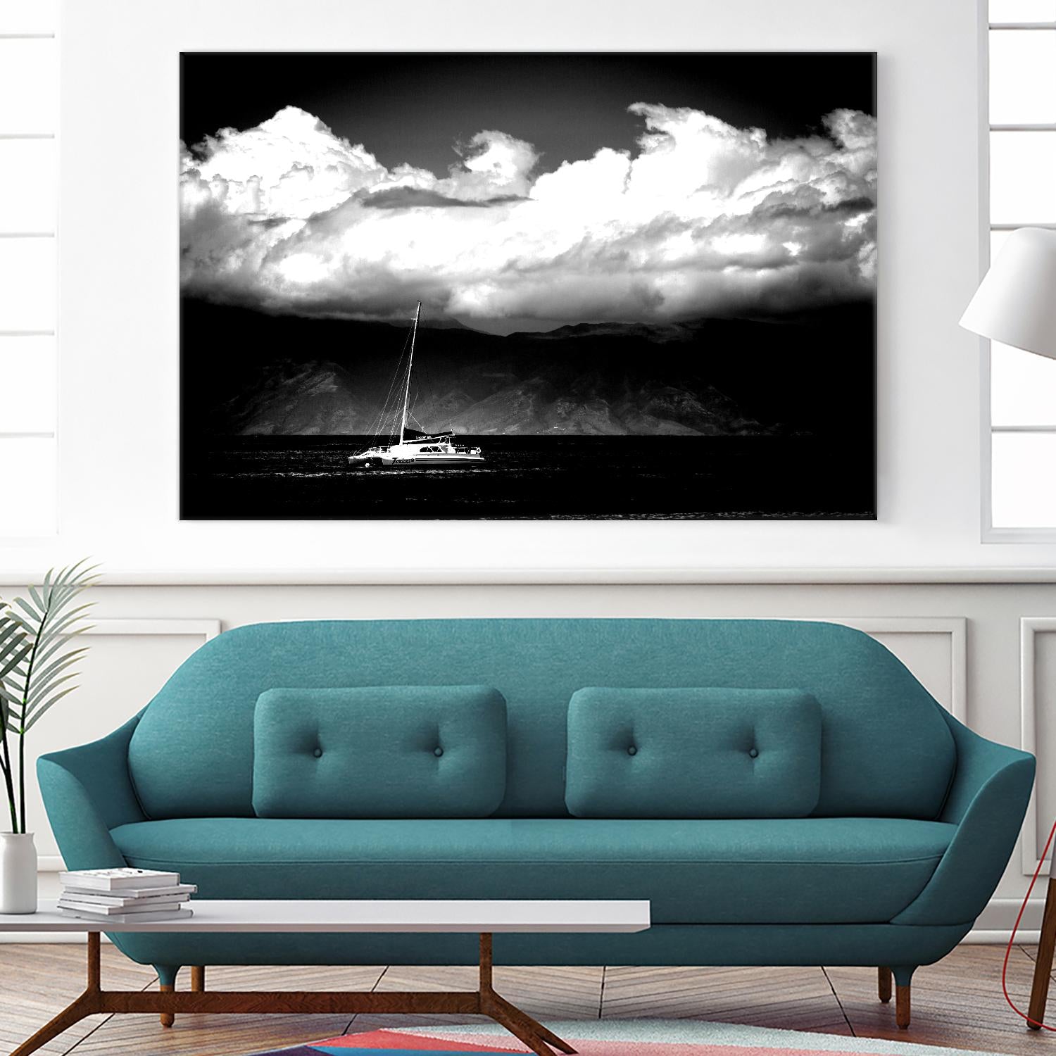 Cotton Skies by Aaron Matheson on GIANT ART - white nautical