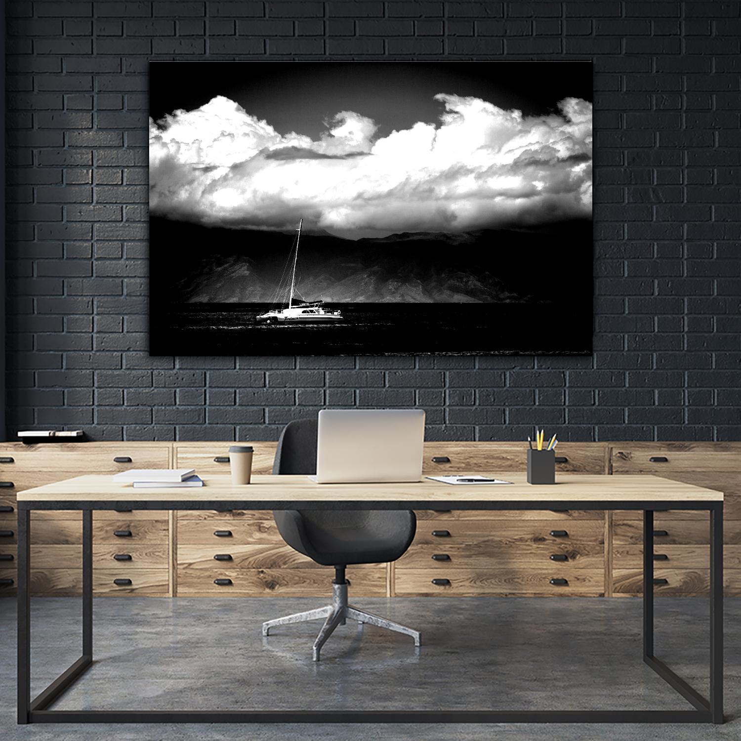 Cotton Skies by Aaron Matheson on GIANT ART - white nautical