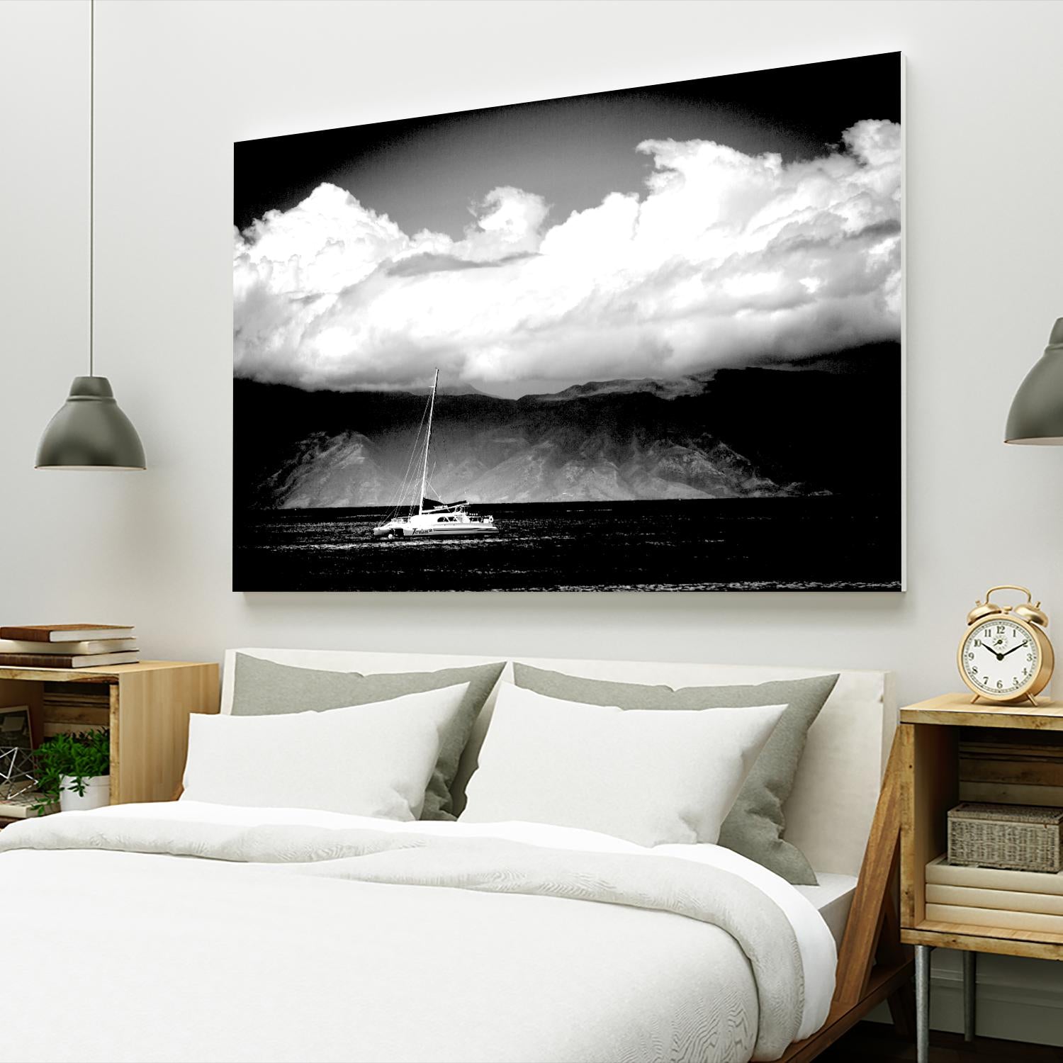 Cotton Skies by Aaron Matheson on GIANT ART - white nautical