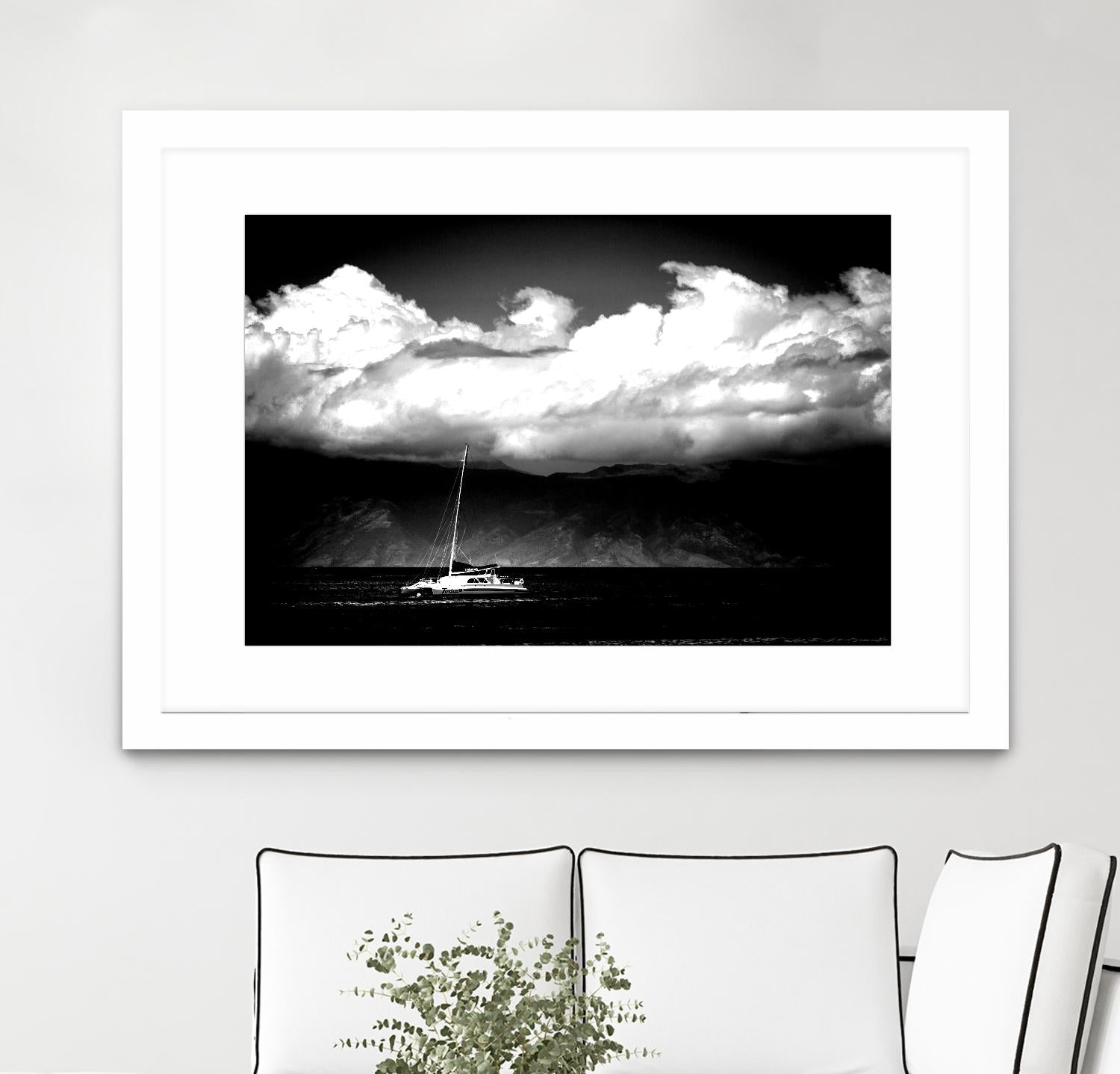 Cotton Skies by Aaron Matheson on GIANT ART - white nautical