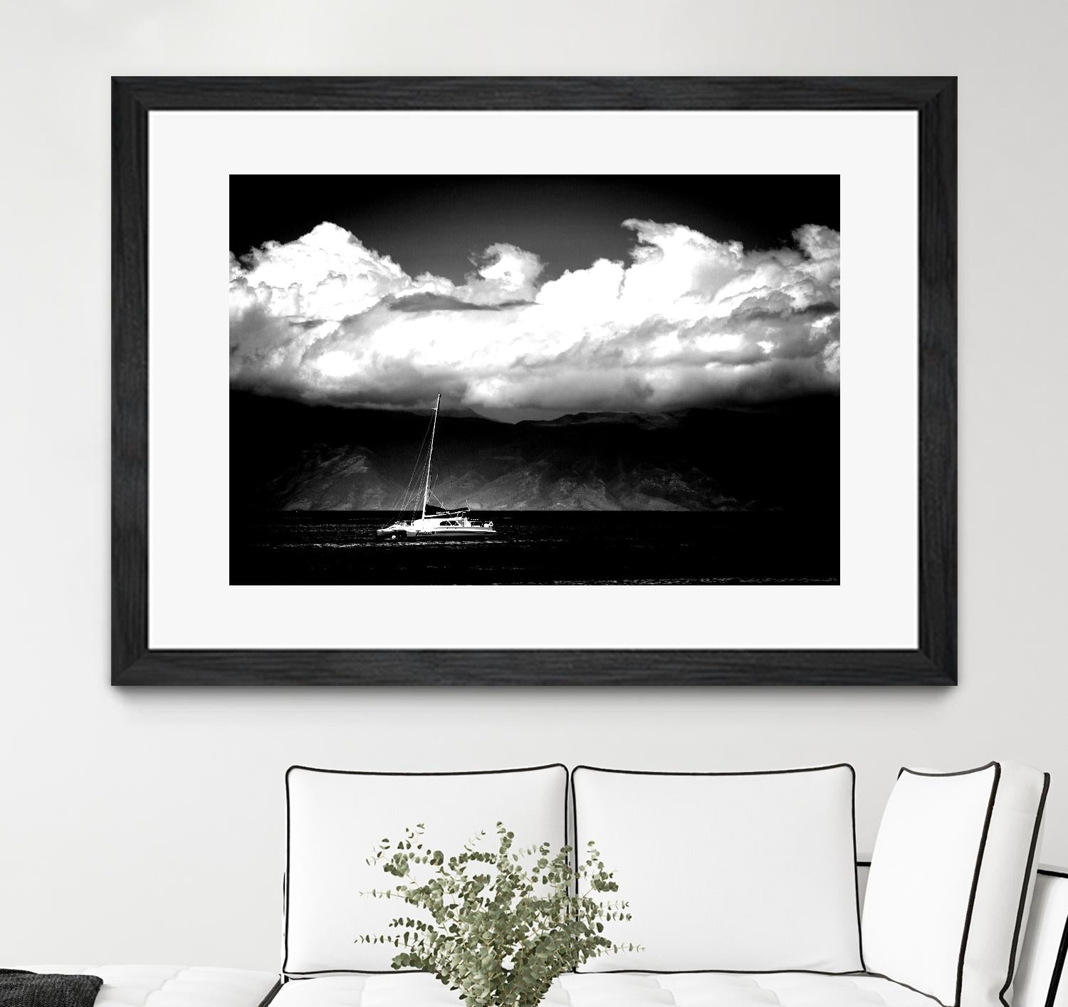 Cotton Skies by Aaron Matheson on GIANT ART - white nautical
