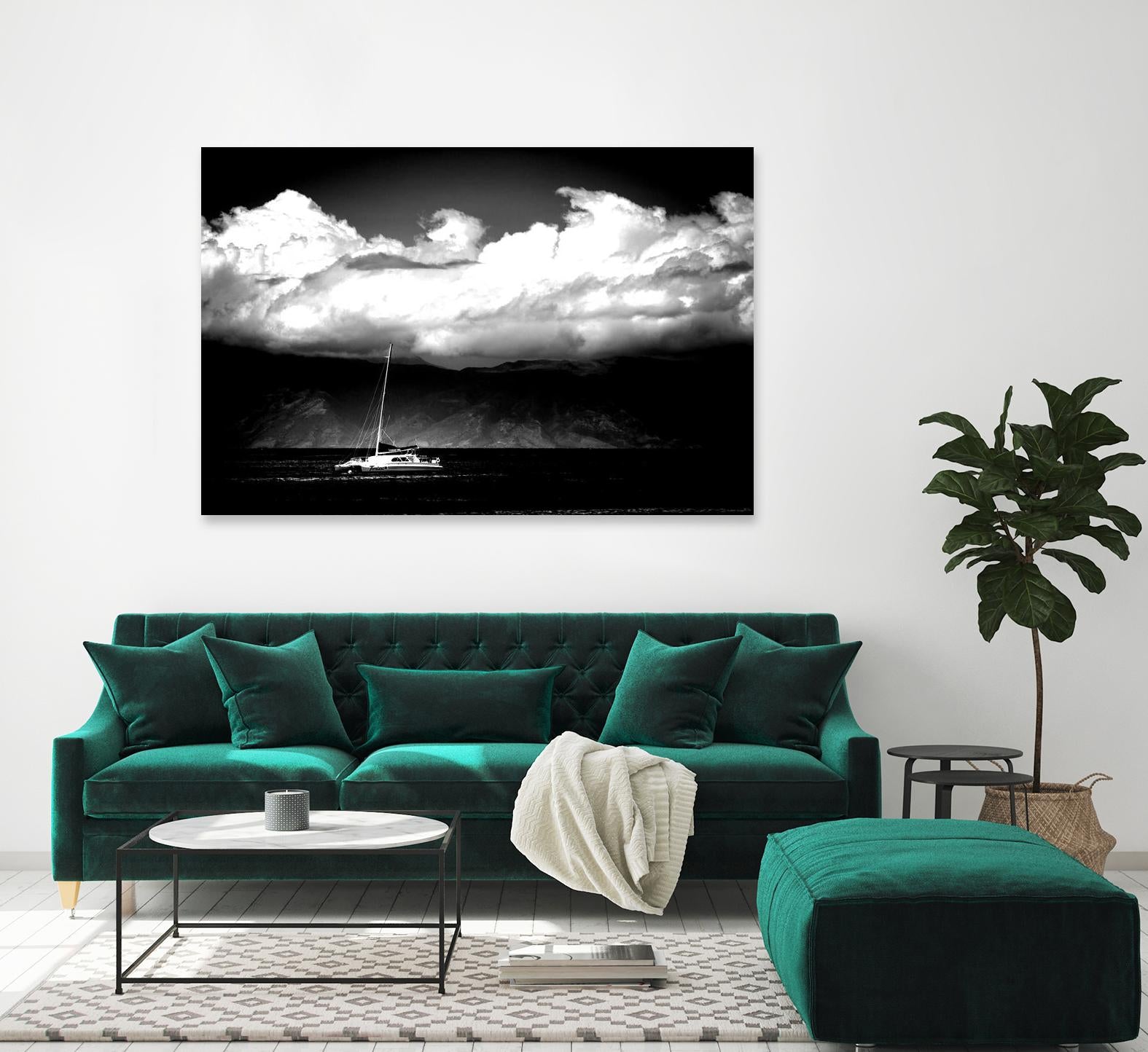 Cotton Skies by Aaron Matheson on GIANT ART - white nautical