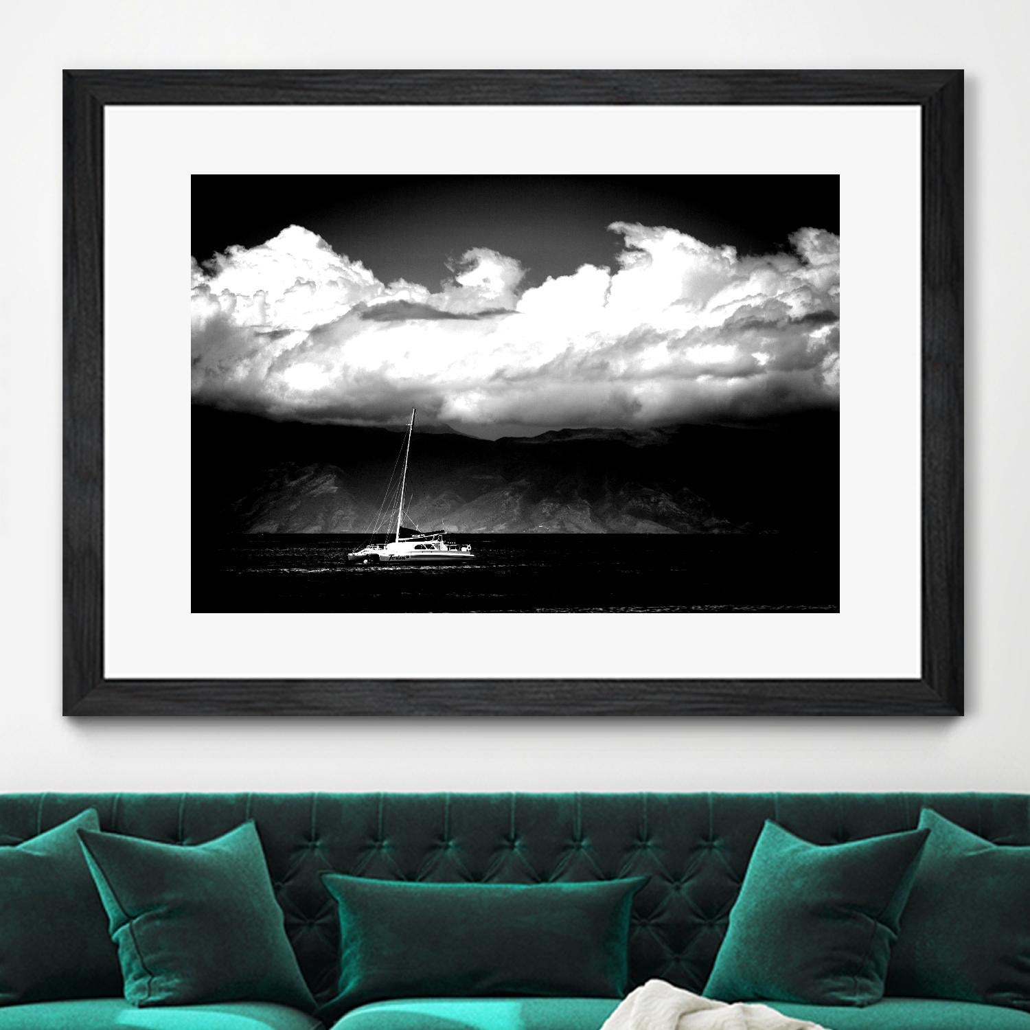 Cotton Skies by Aaron Matheson on GIANT ART - white nautical