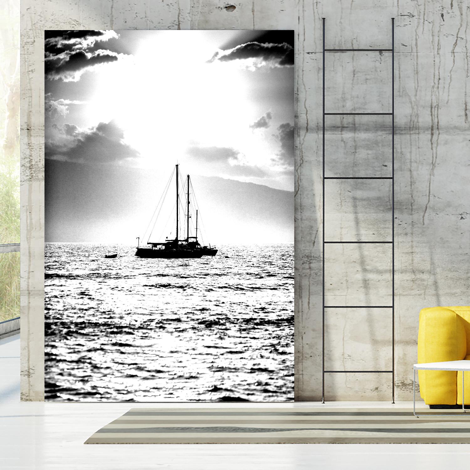 Waiting for the Wind by Aaron Matheson on GIANT ART - white nautical