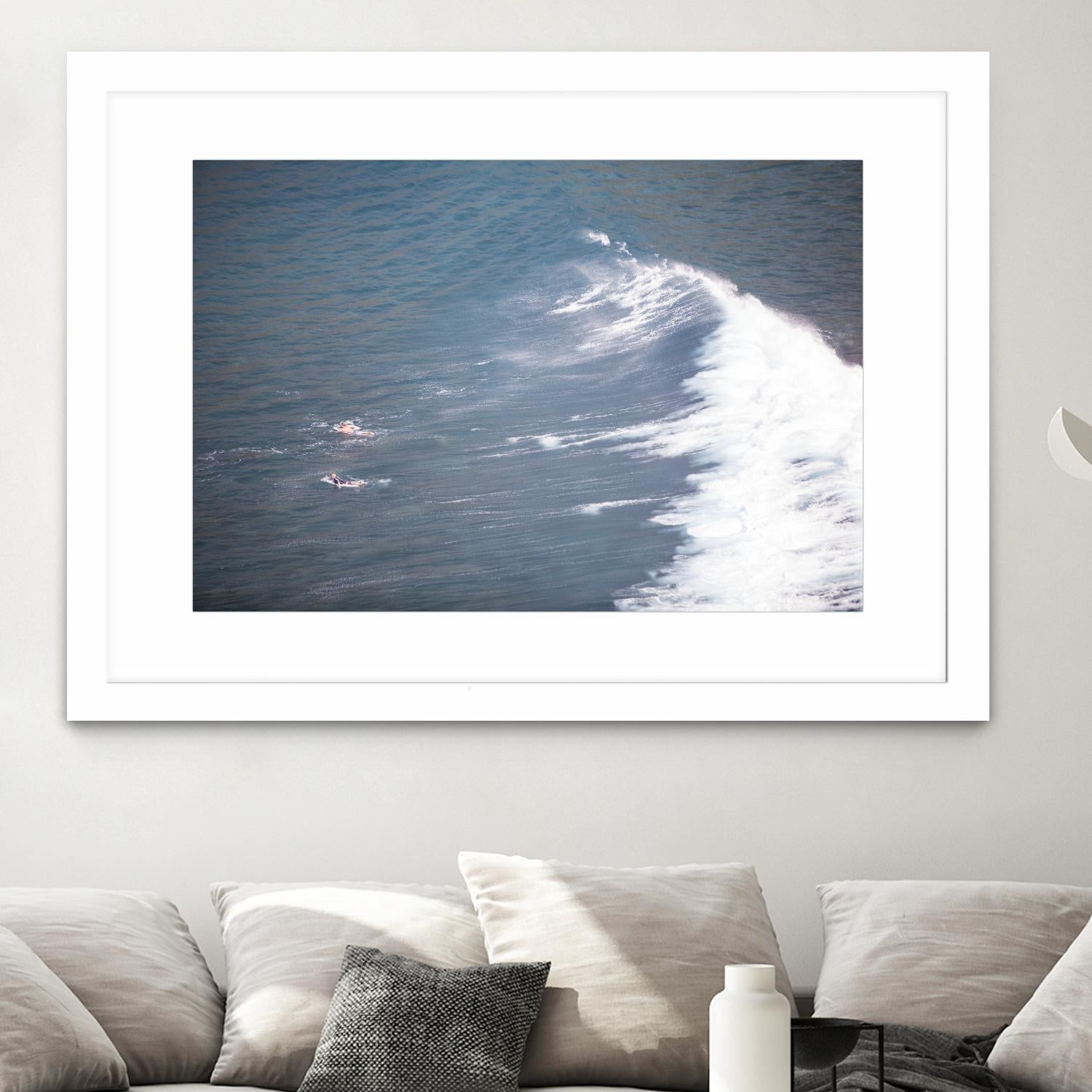 Surfers Delight by Aaron Matheson on GIANT ART - white sea scene