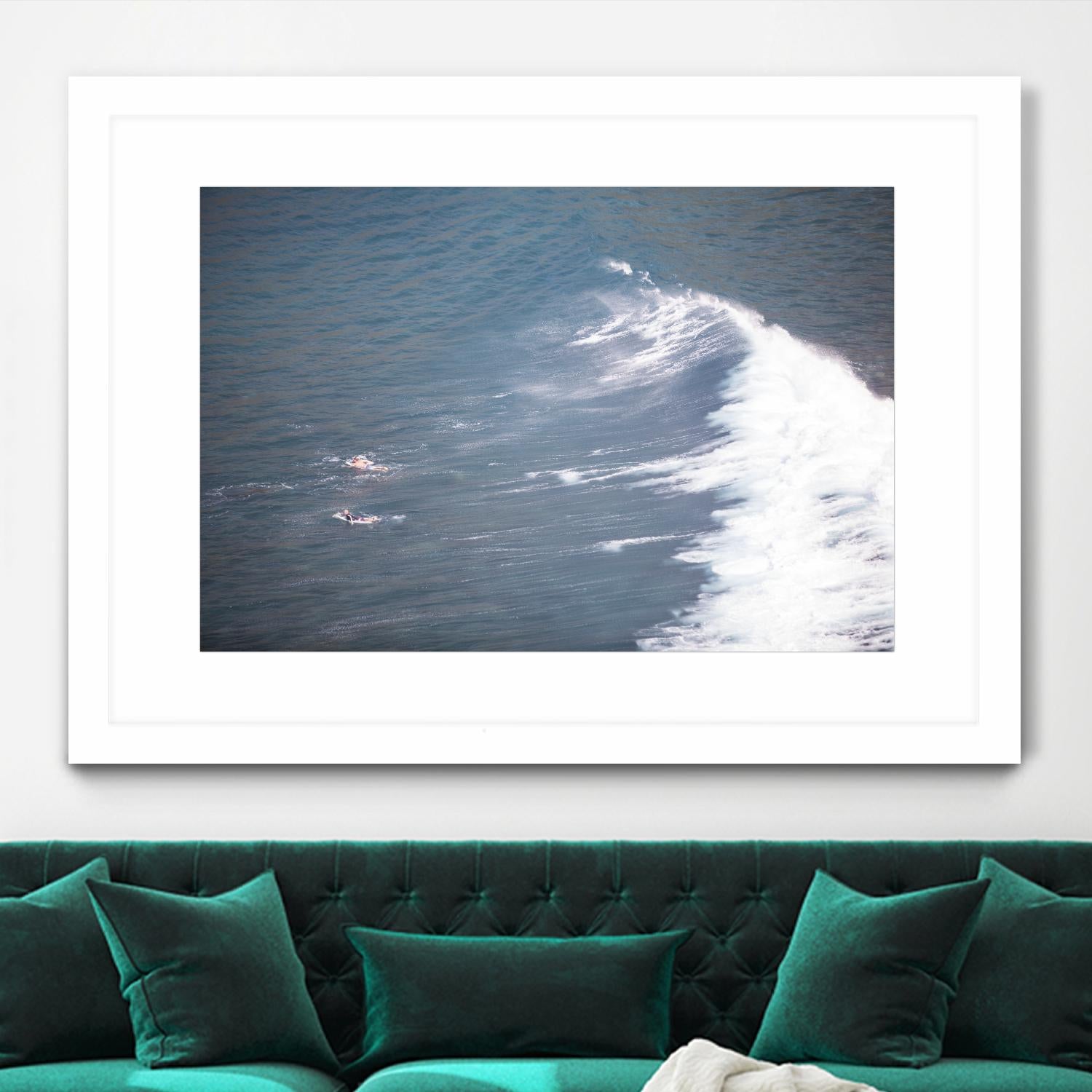 Surfers Delight by Aaron Matheson on GIANT ART - white sea scene