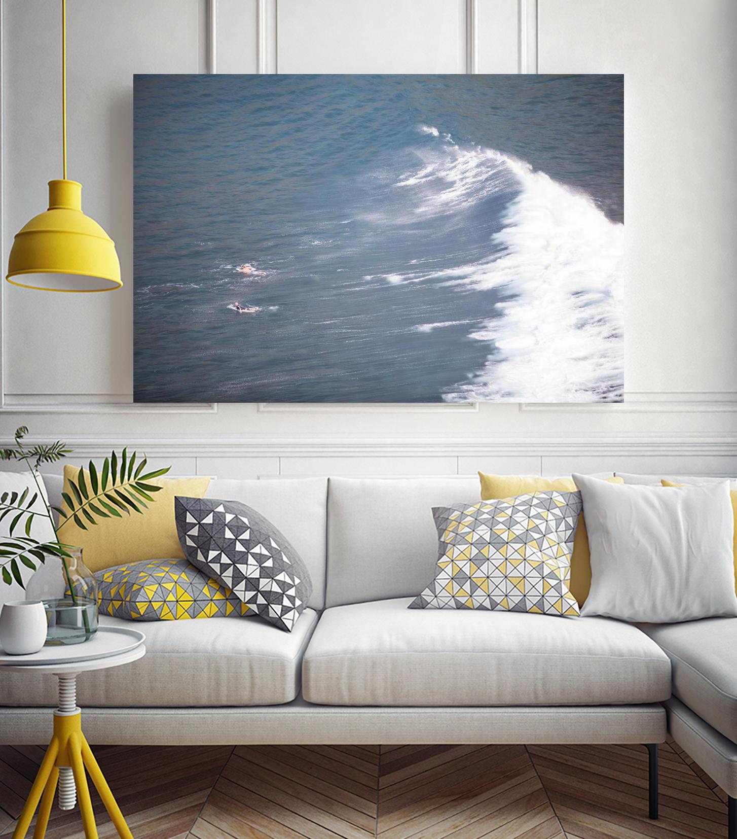 Surfers Delight by Aaron Matheson on GIANT ART - white sea scene