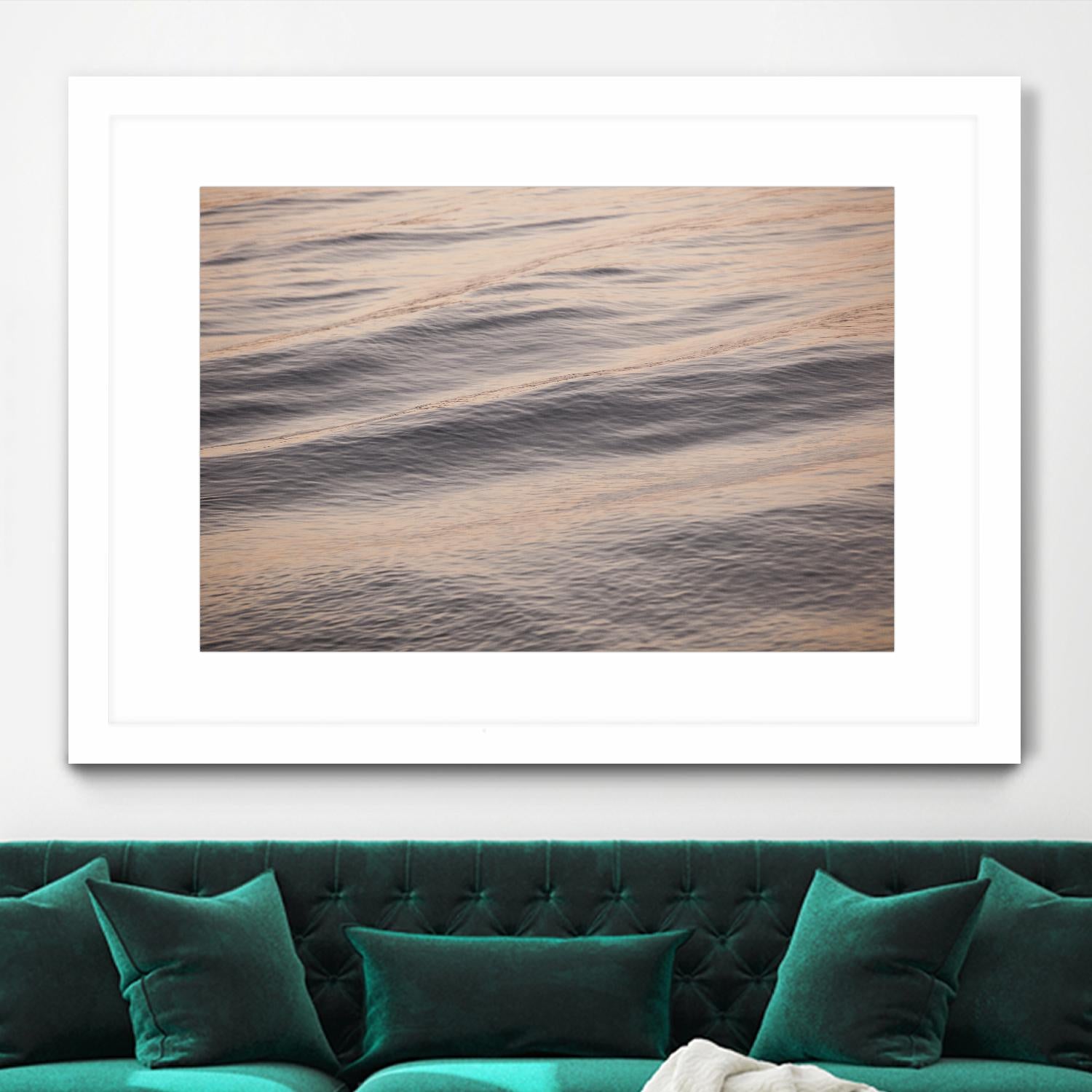 Peach Peaking by Aaron Matheson on GIANT ART - blue sea scene