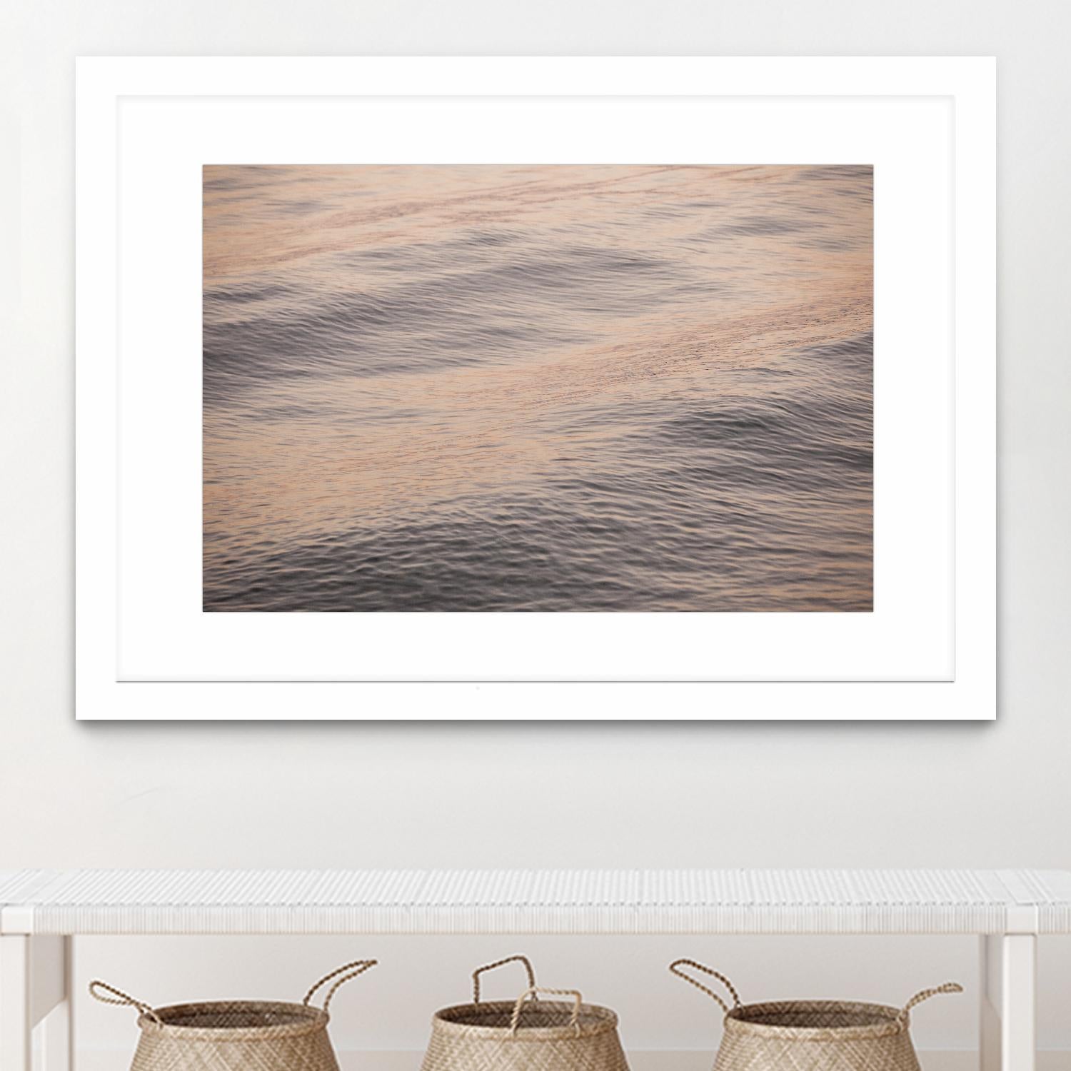 Peach Blooms by Aaron Matheson on GIANT ART - blue sea scene