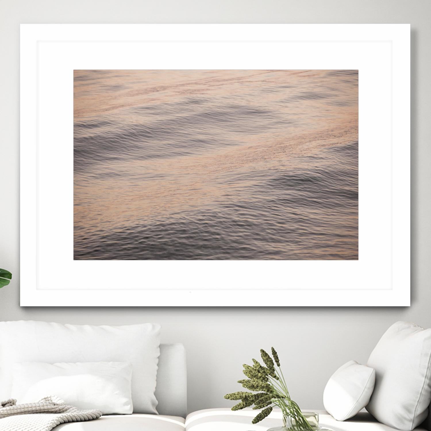 Peach Blooms by Aaron Matheson on GIANT ART - blue sea scene