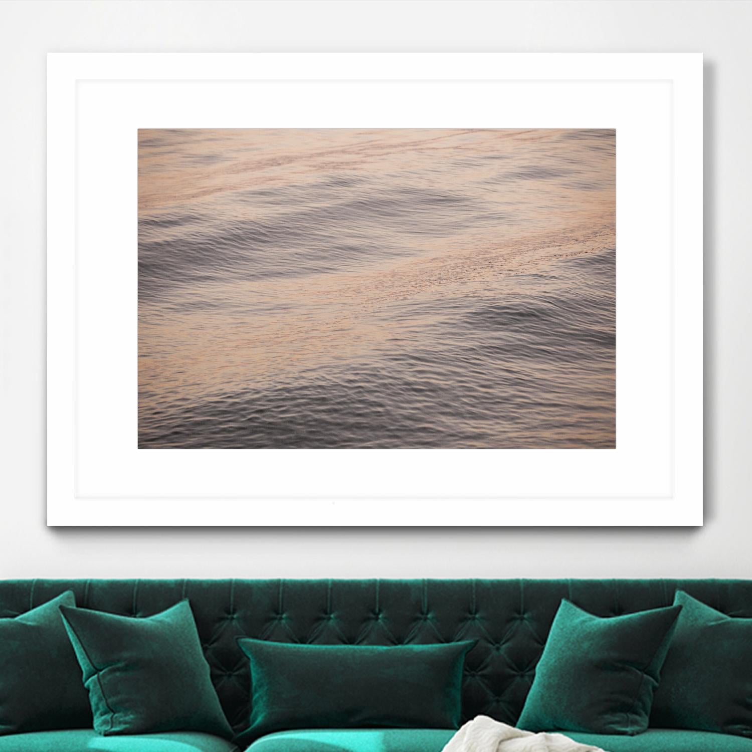 Peach Blooms by Aaron Matheson on GIANT ART - blue sea scene