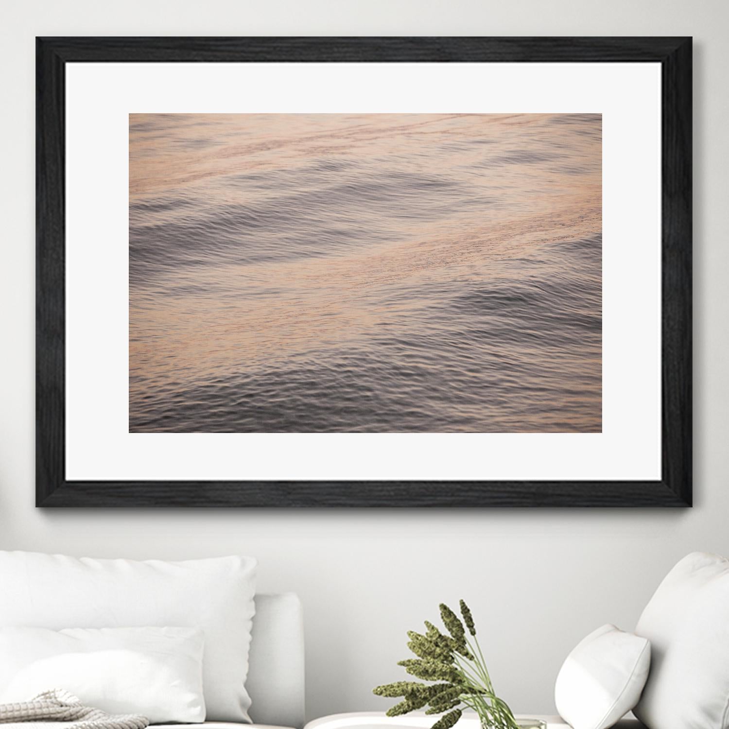 Peach Blooms by Aaron Matheson on GIANT ART - blue sea scene