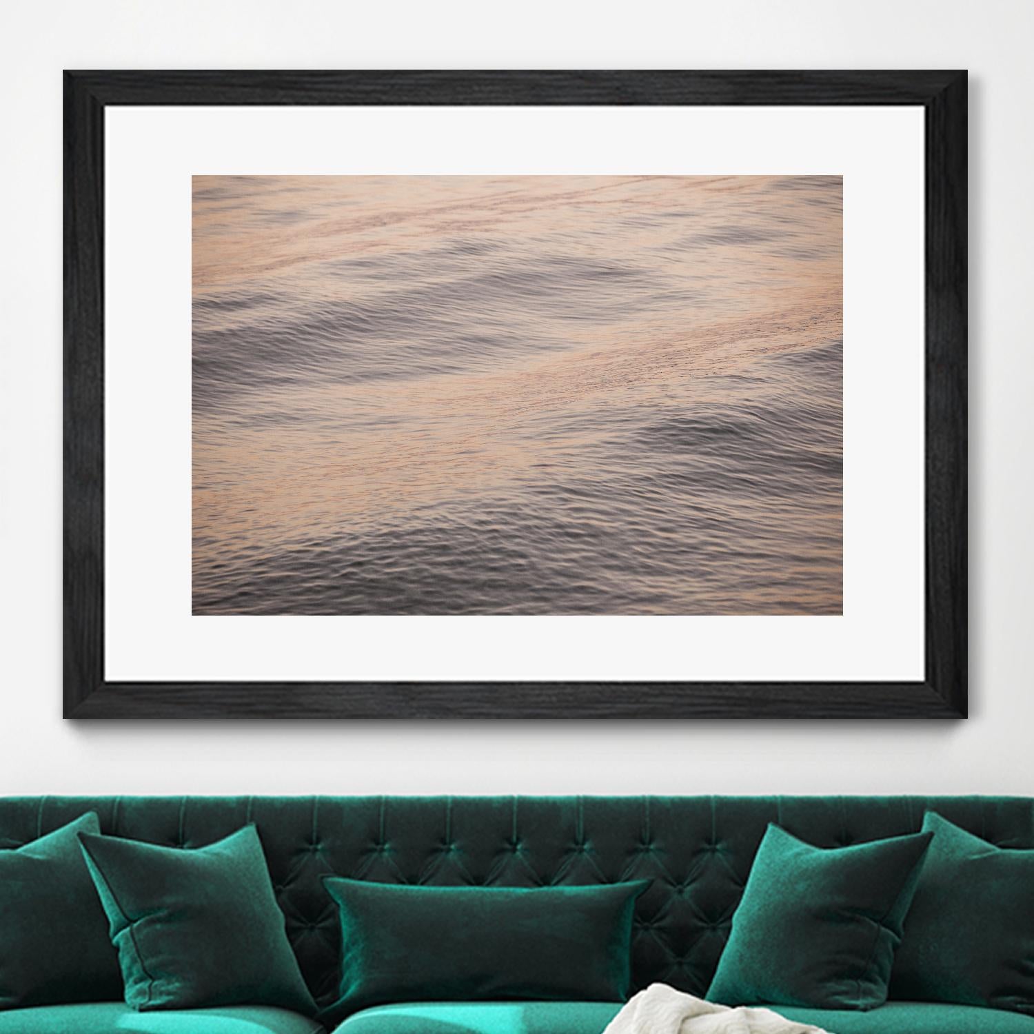 Peach Blooms by Aaron Matheson on GIANT ART - blue sea scene