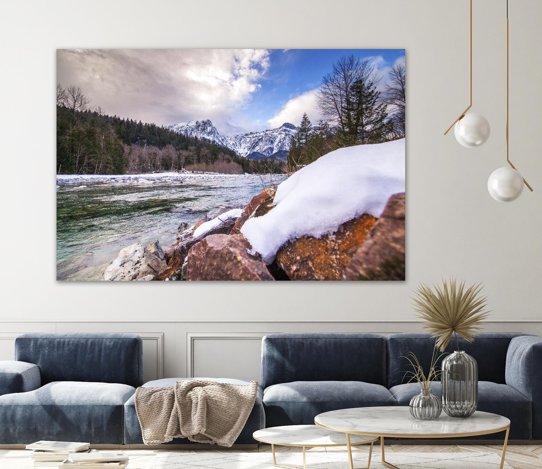 Snow Capped Days by Aaron Matheson on GIANT ART - white landscape