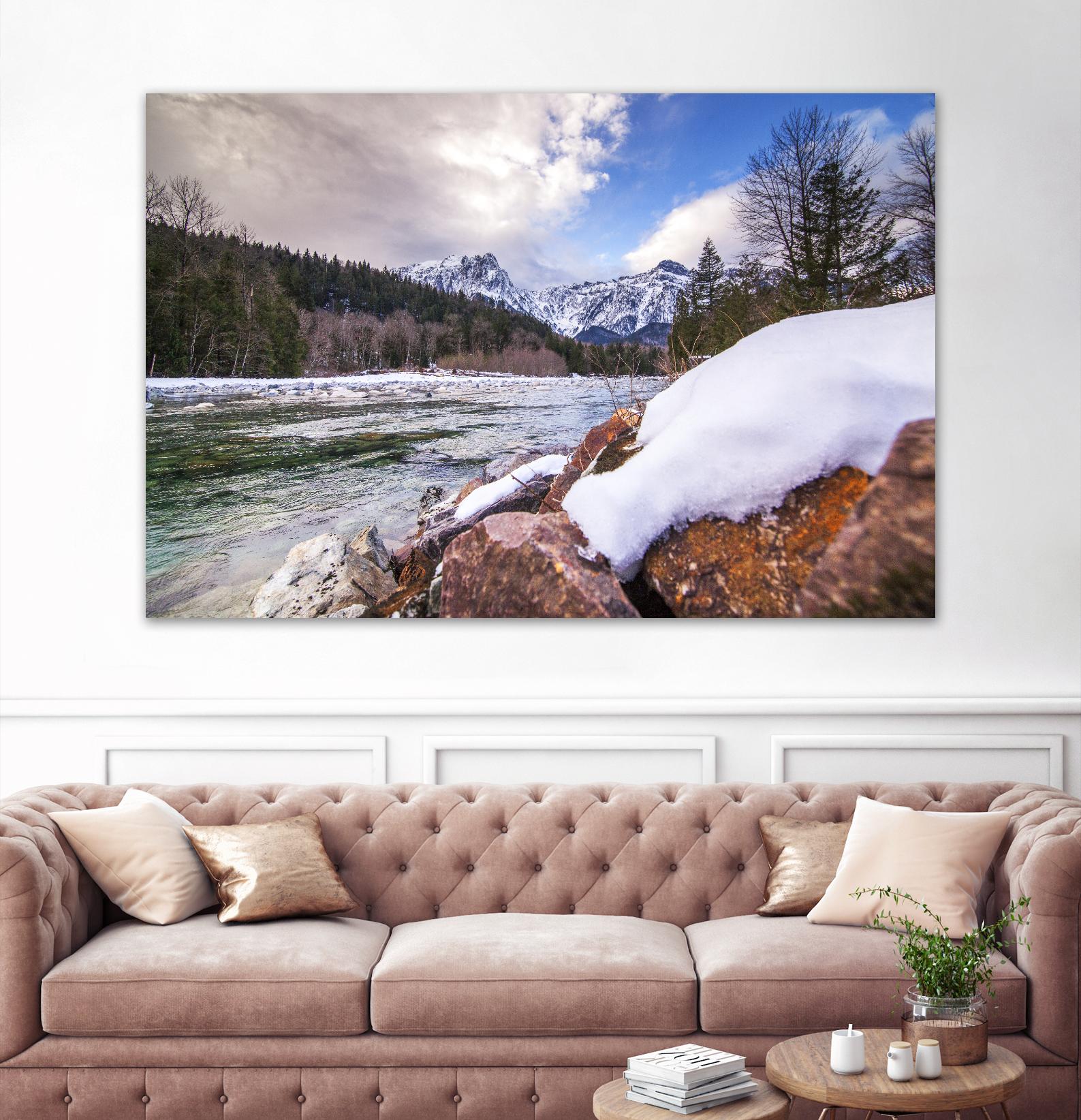 Snow Capped Days by Aaron Matheson on GIANT ART - white landscape