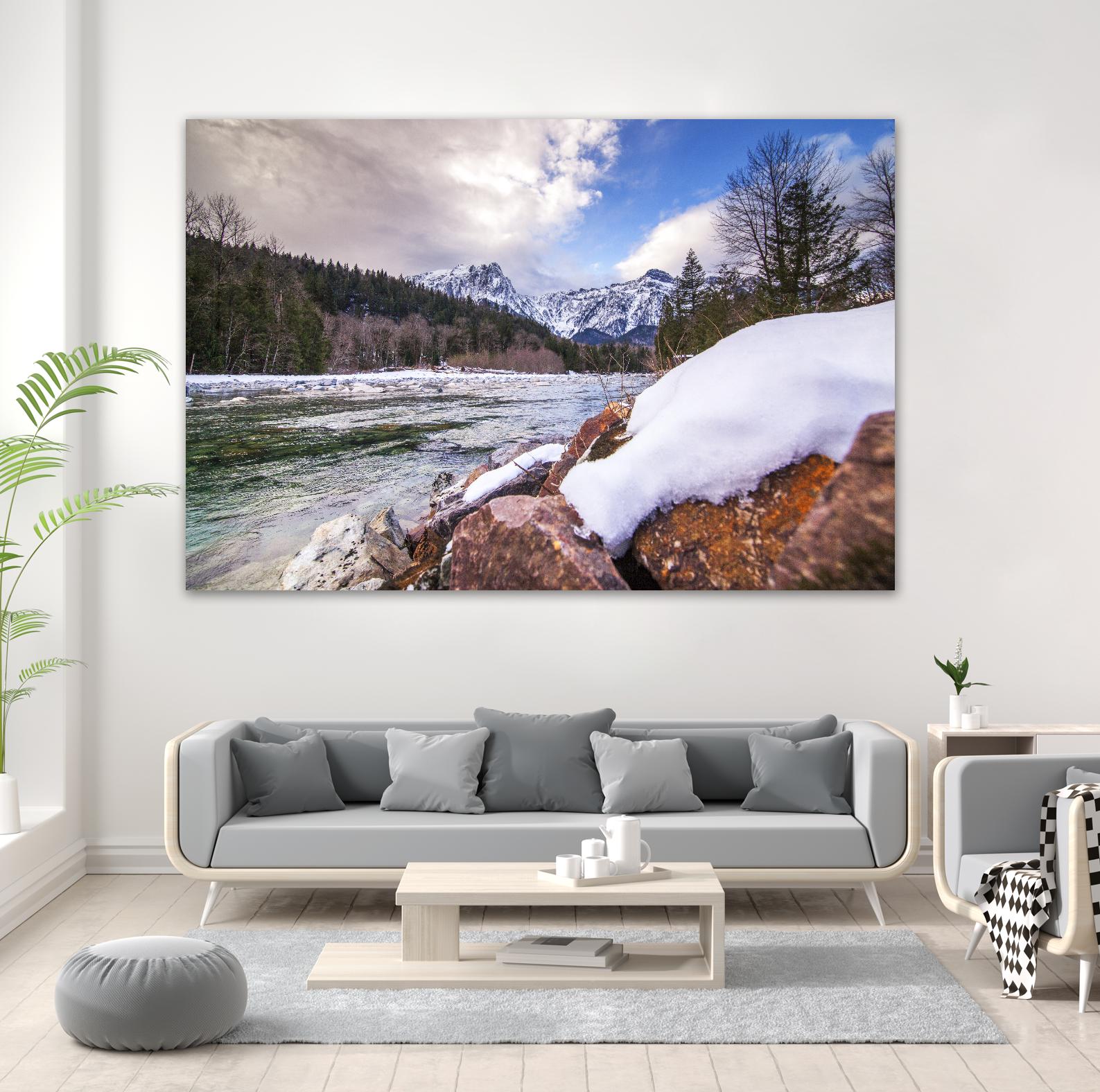 Snow Capped Days by Aaron Matheson on GIANT ART - white landscape