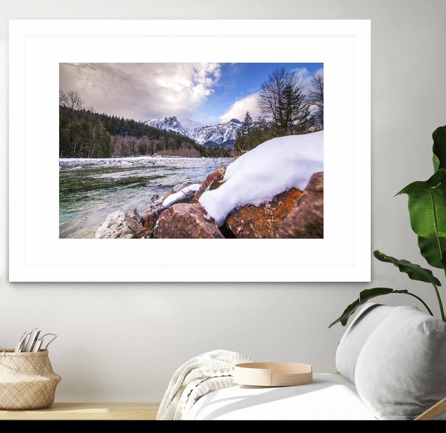 Snow Capped Days by Aaron Matheson on GIANT ART - white landscape