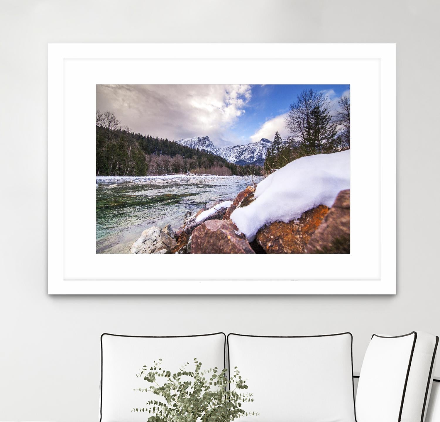 Snow Capped Days by Aaron Matheson on GIANT ART - white landscape