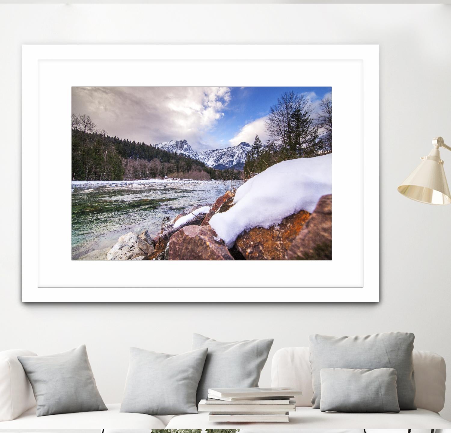 Snow Capped Days by Aaron Matheson on GIANT ART - white landscape