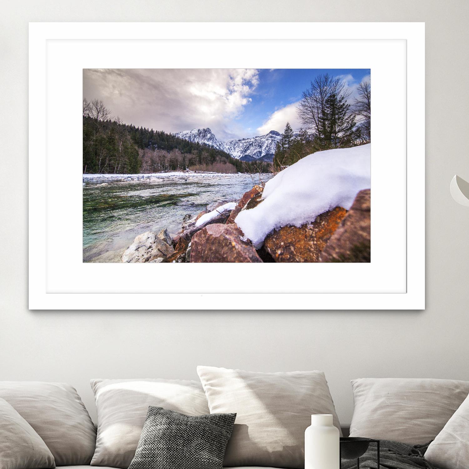 Snow Capped Days by Aaron Matheson on GIANT ART - white landscape