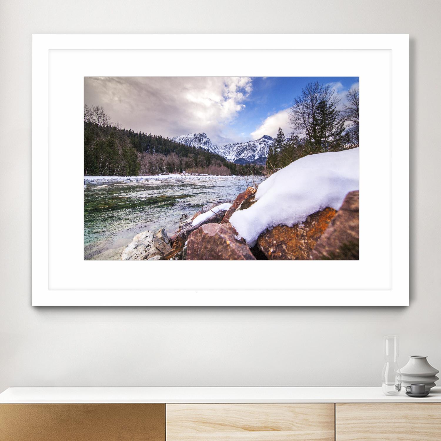 Snow Capped Days by Aaron Matheson on GIANT ART - white landscape