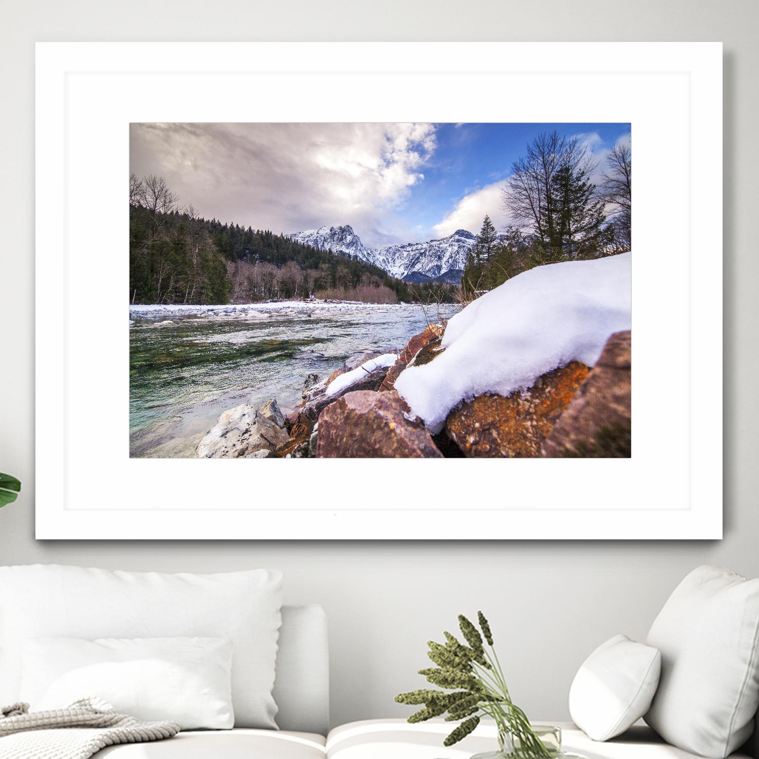 Snow Capped Days by Aaron Matheson on GIANT ART - white landscape