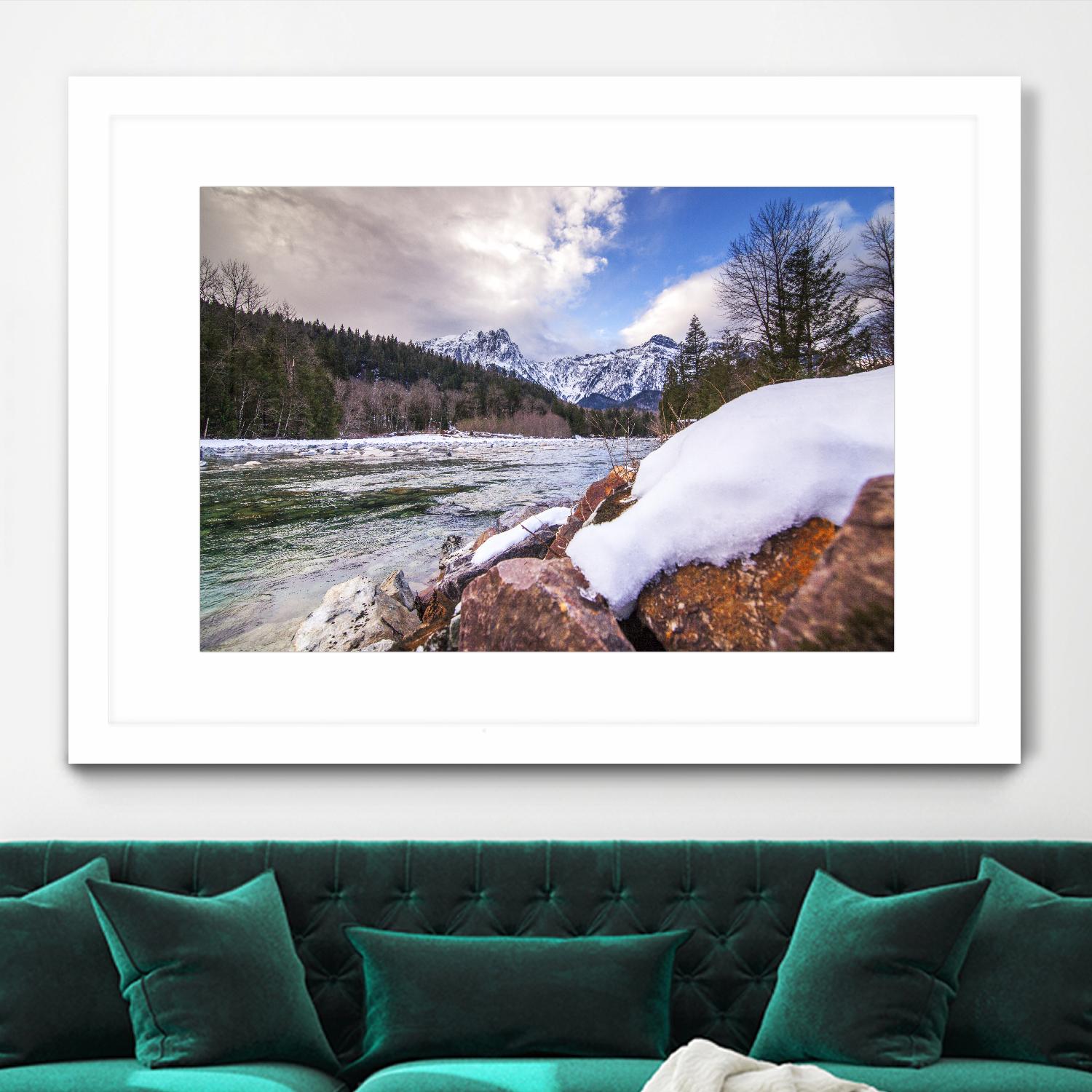 Snow Capped Days by Aaron Matheson on GIANT ART - white landscape