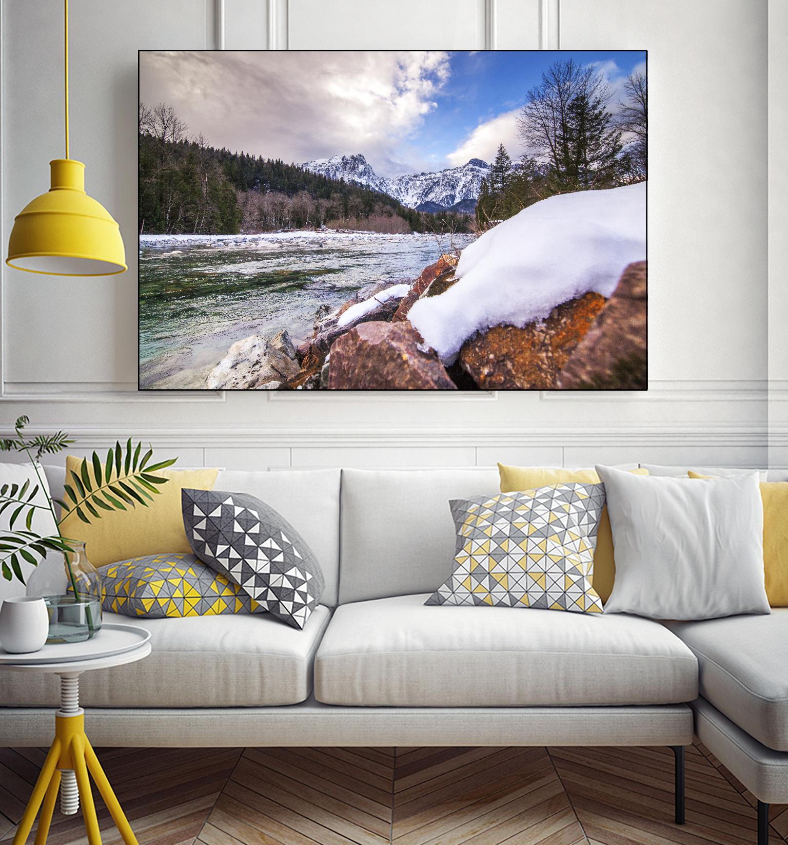 Snow Capped Days by Aaron Matheson on GIANT ART - white landscape