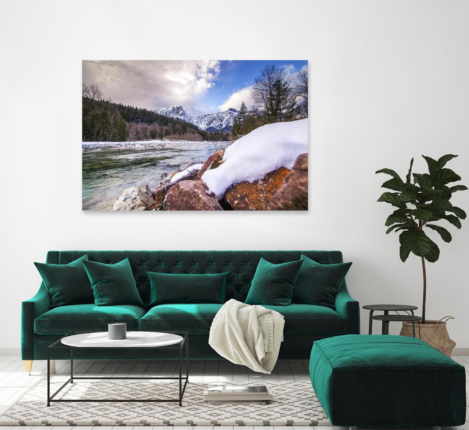 Snow Capped Days by Aaron Matheson on GIANT ART - white landscape