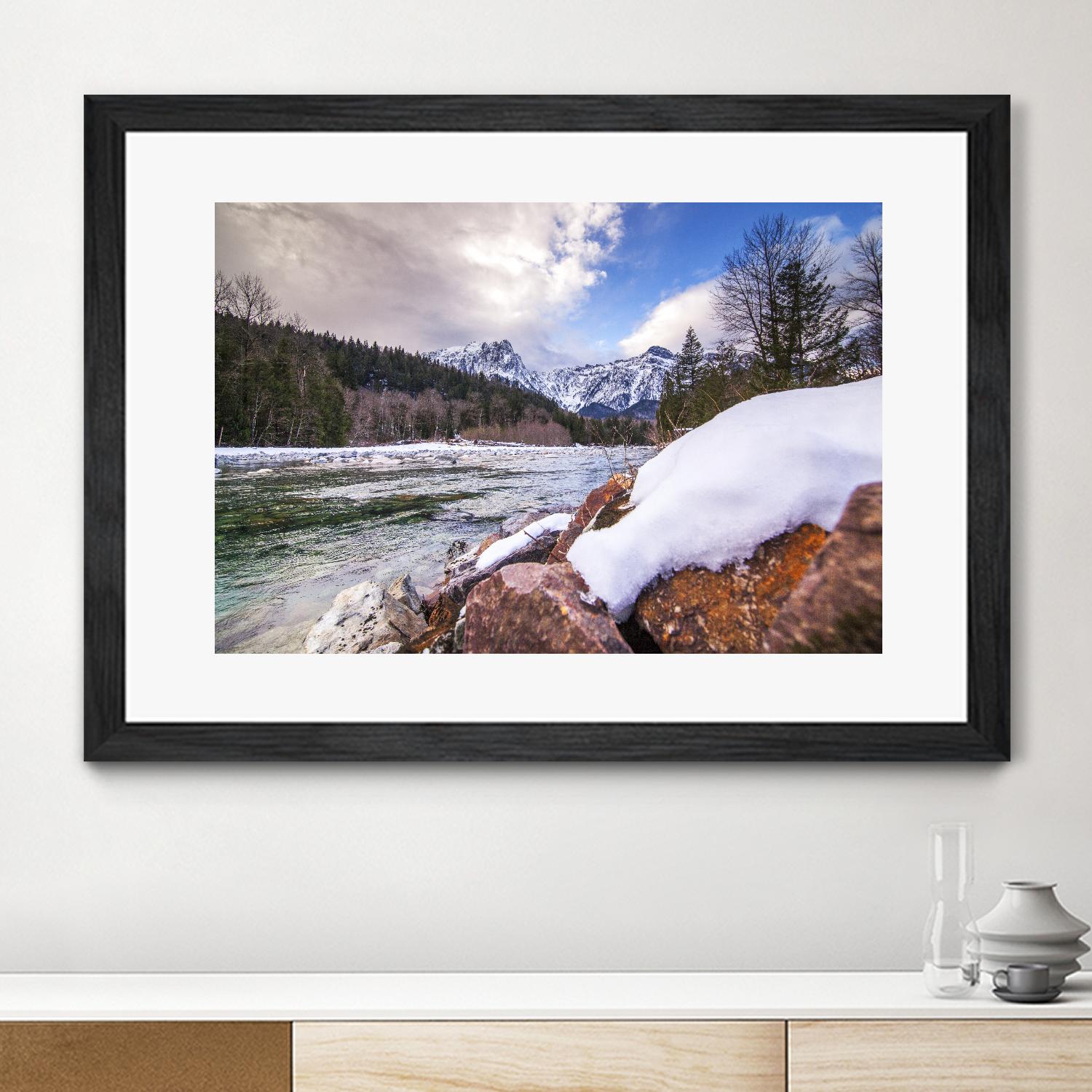 Snow Capped Days by Aaron Matheson on GIANT ART - white landscape