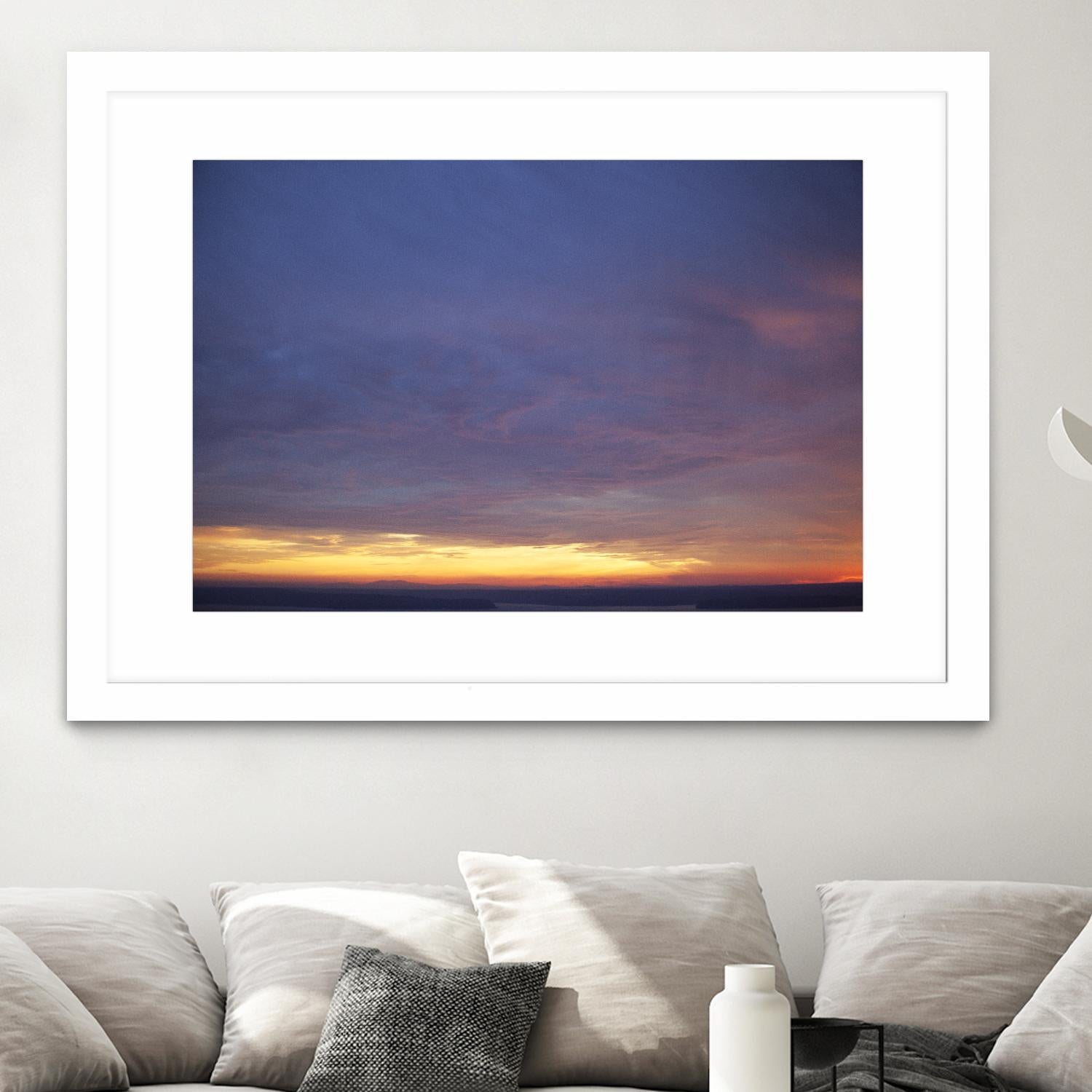 Cloudy View by Aaron Matheson on GIANT ART - yellow landscape