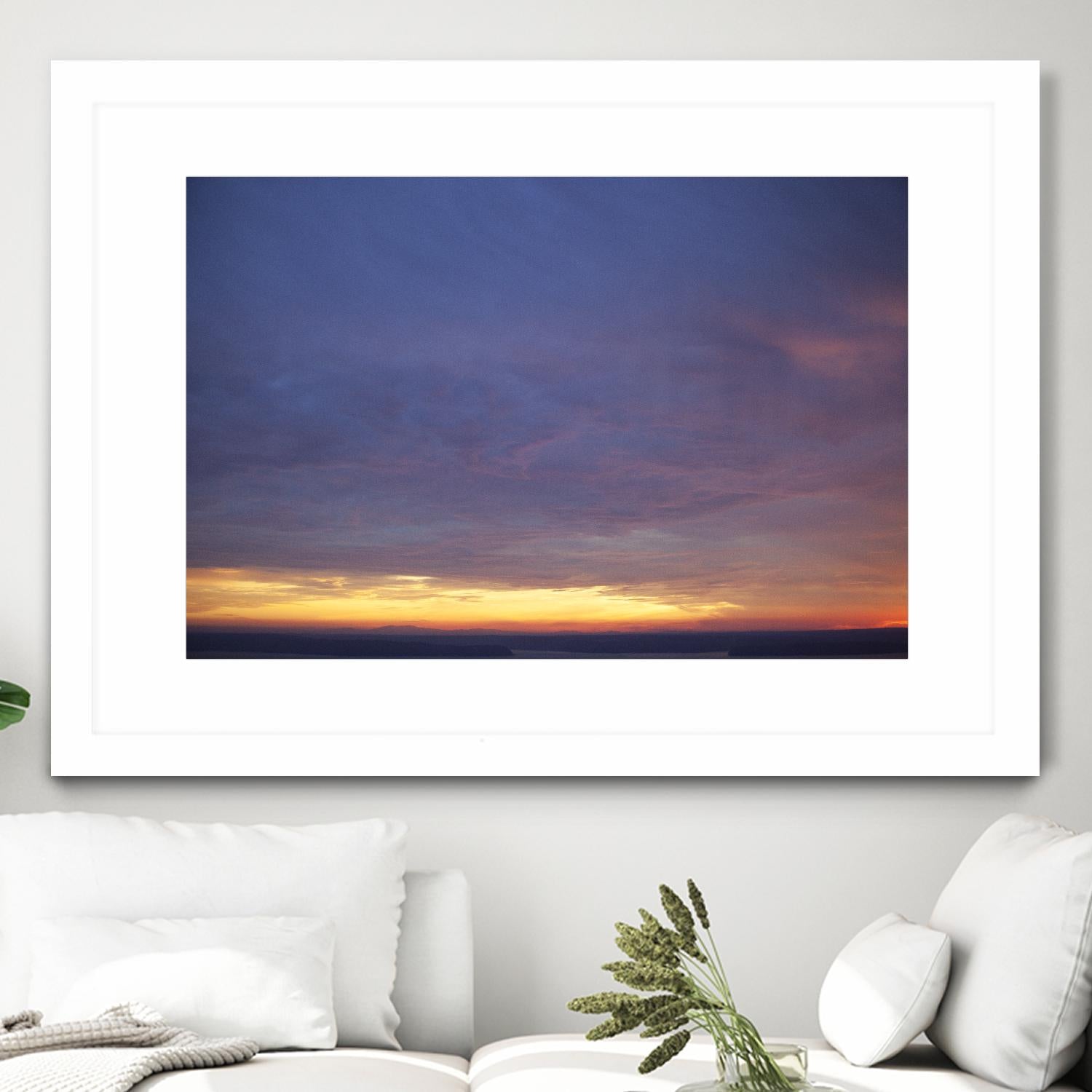 Cloudy View by Aaron Matheson on GIANT ART - yellow landscape