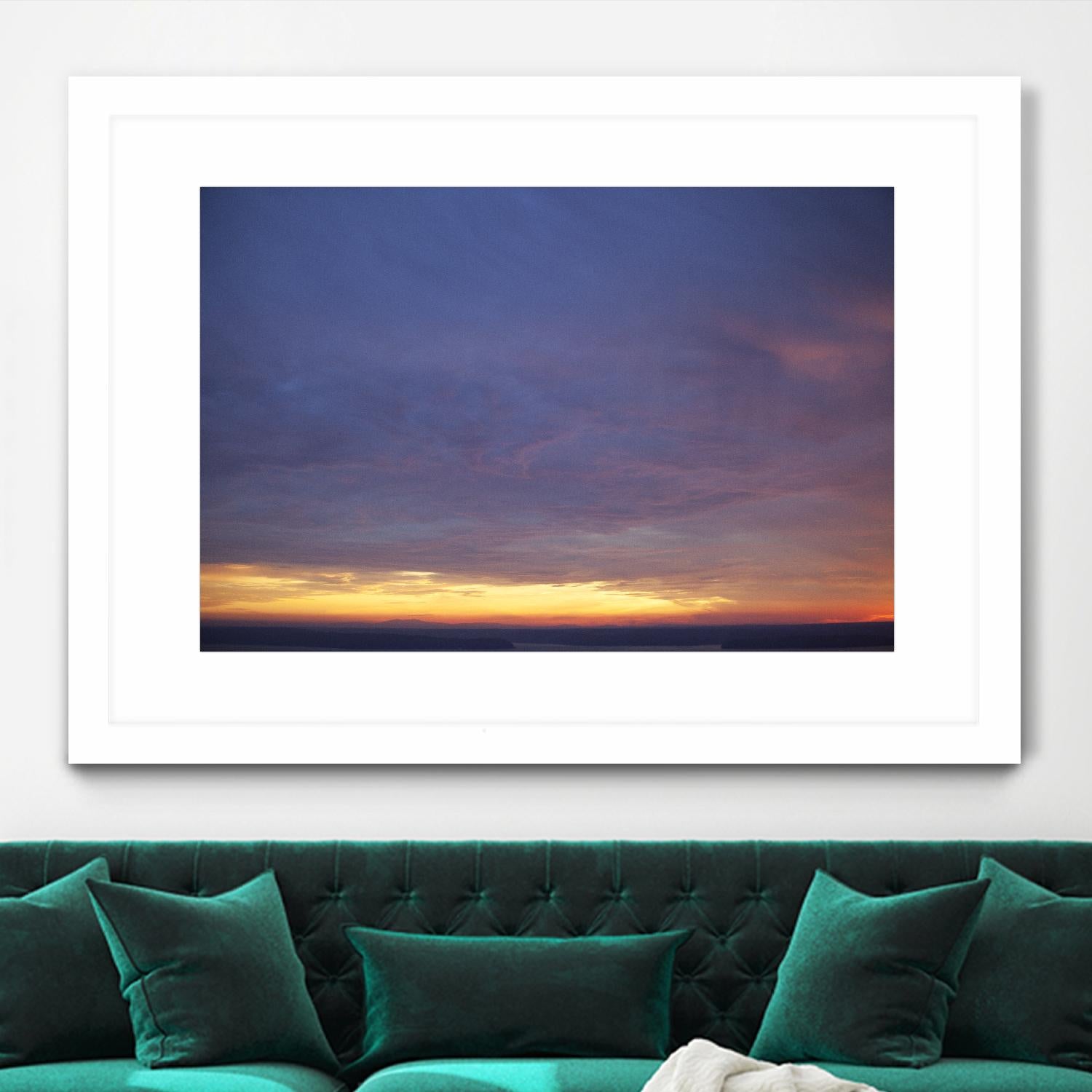 Cloudy View by Aaron Matheson on GIANT ART - yellow landscape