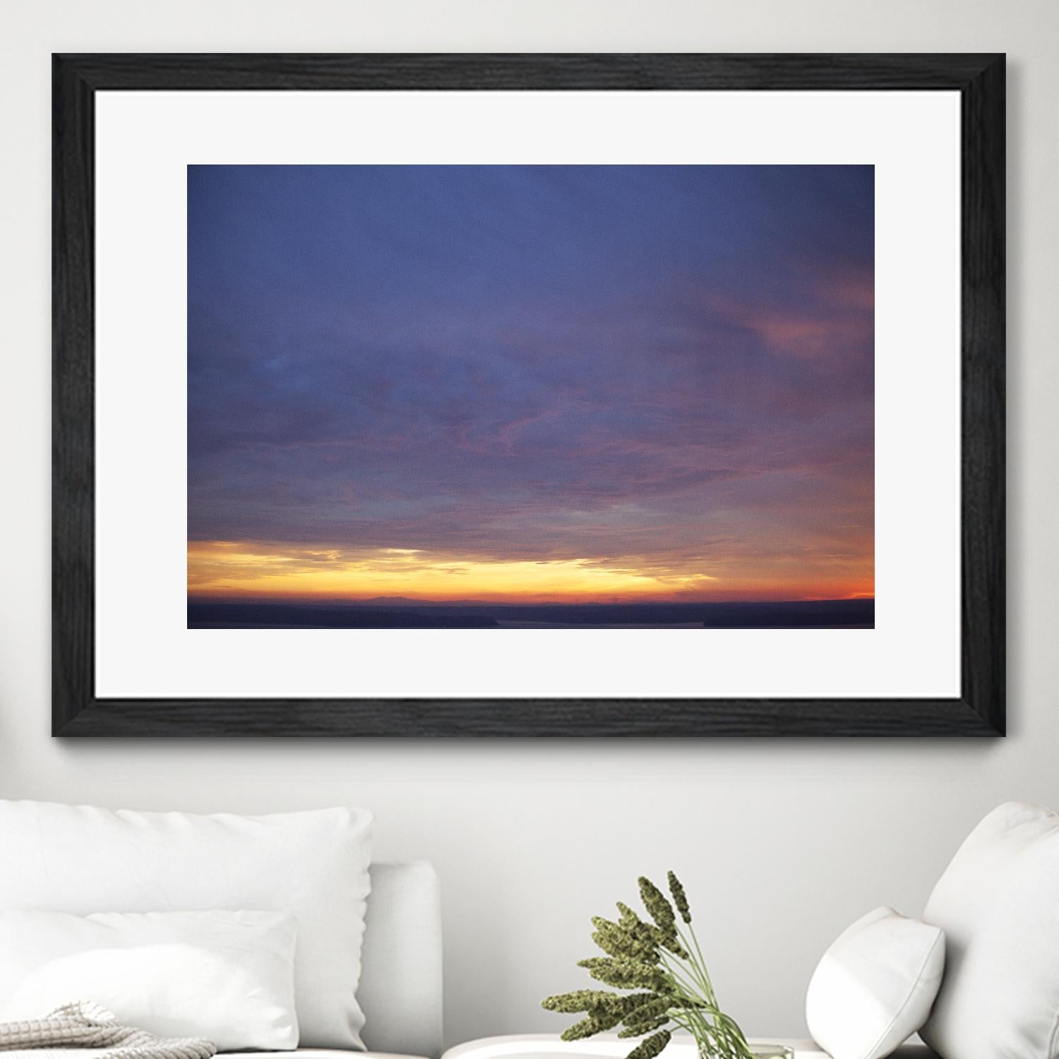 Cloudy View by Aaron Matheson on GIANT ART - yellow landscape