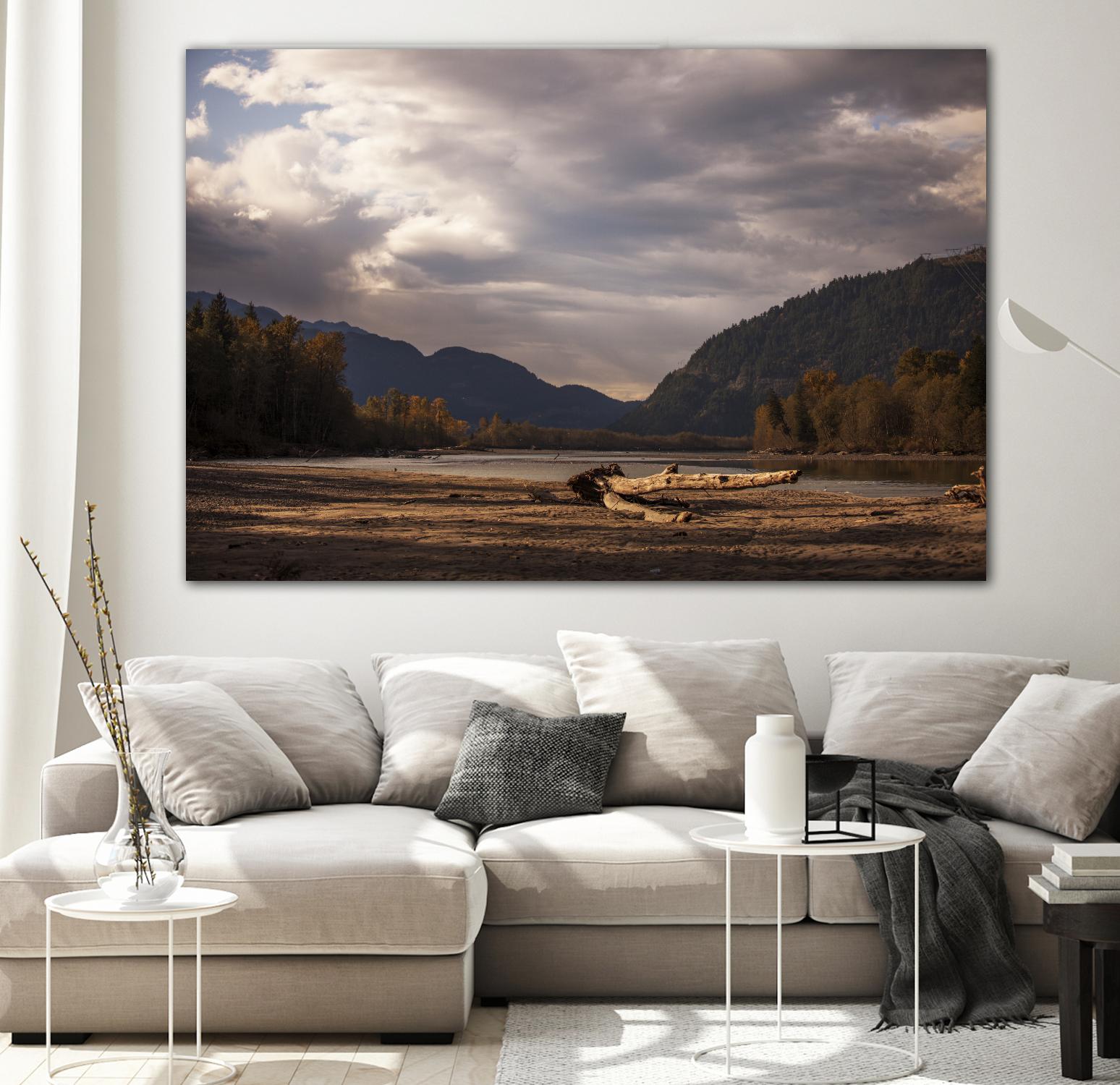 Lake Views by Aaron Matheson on GIANT ART - grey landscape