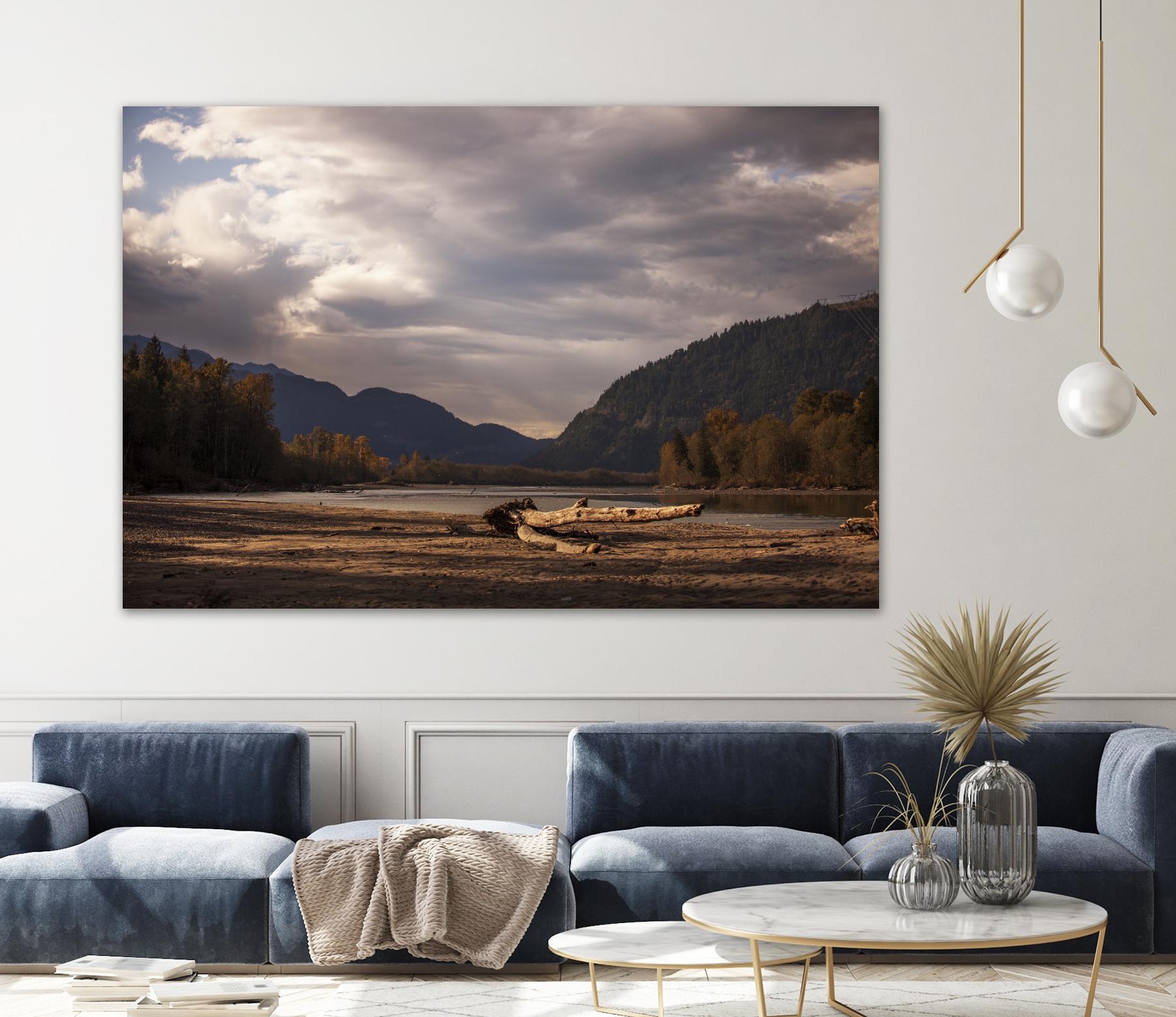 Lake Views by Aaron Matheson on GIANT ART - grey landscape