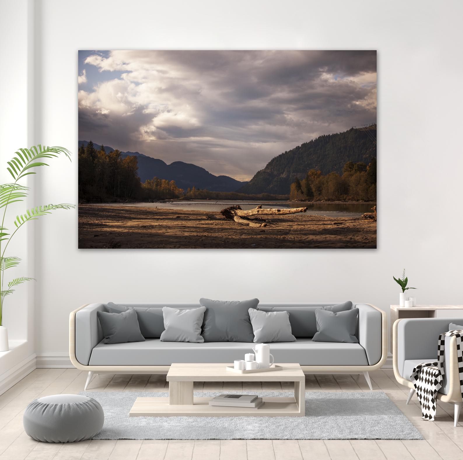 Lake Views by Aaron Matheson on GIANT ART - grey landscape