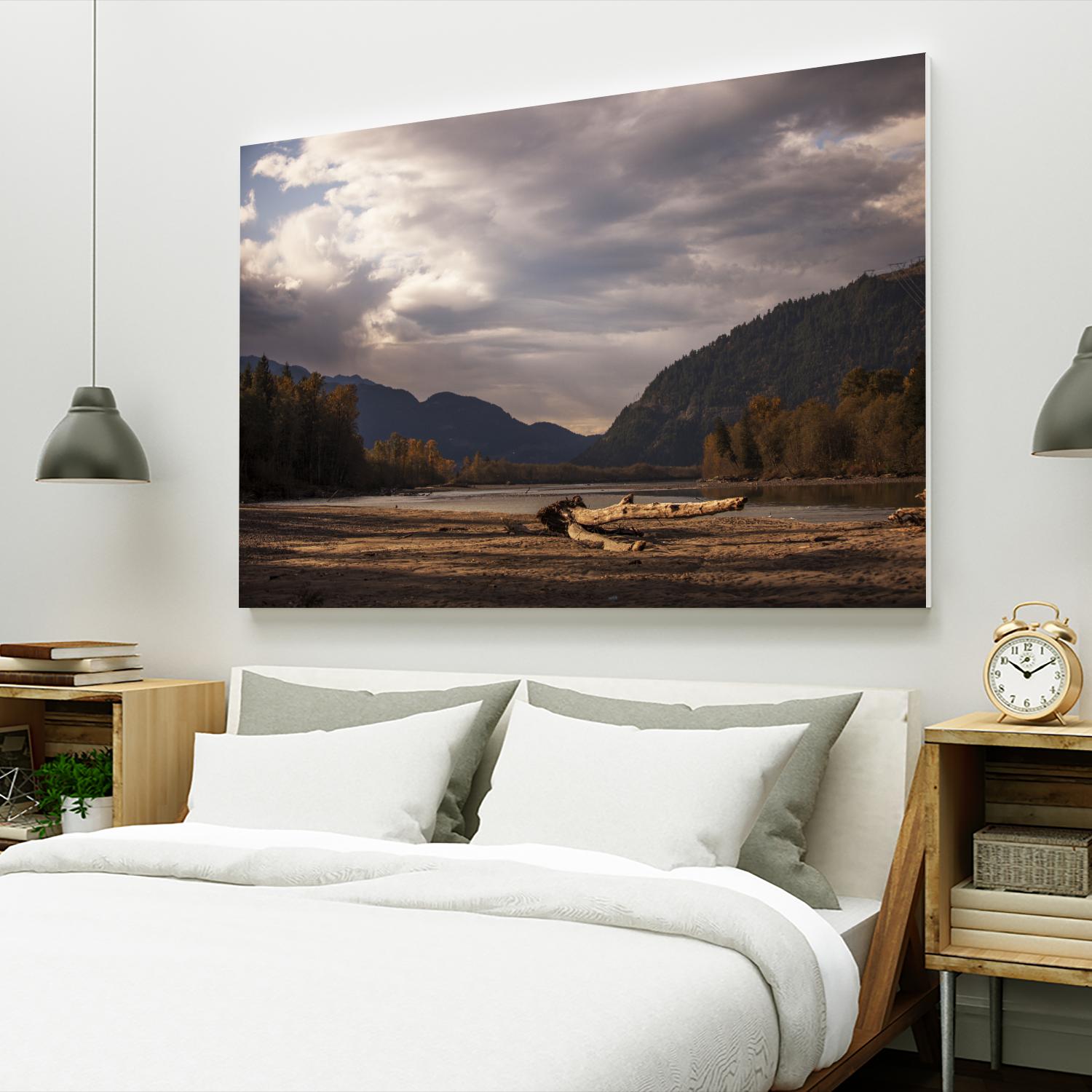 Lake Views by Aaron Matheson on GIANT ART - grey landscape