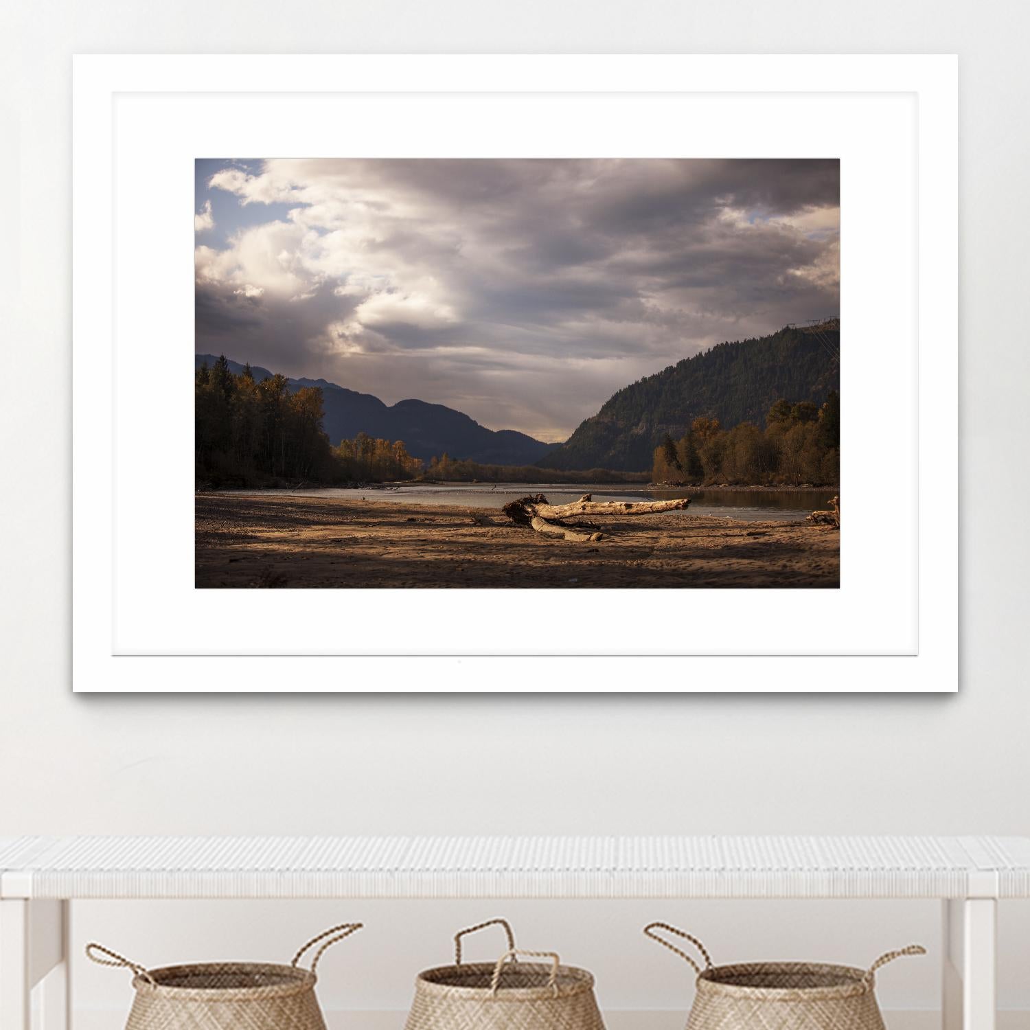 Lake Views by Aaron Matheson on GIANT ART - grey landscape