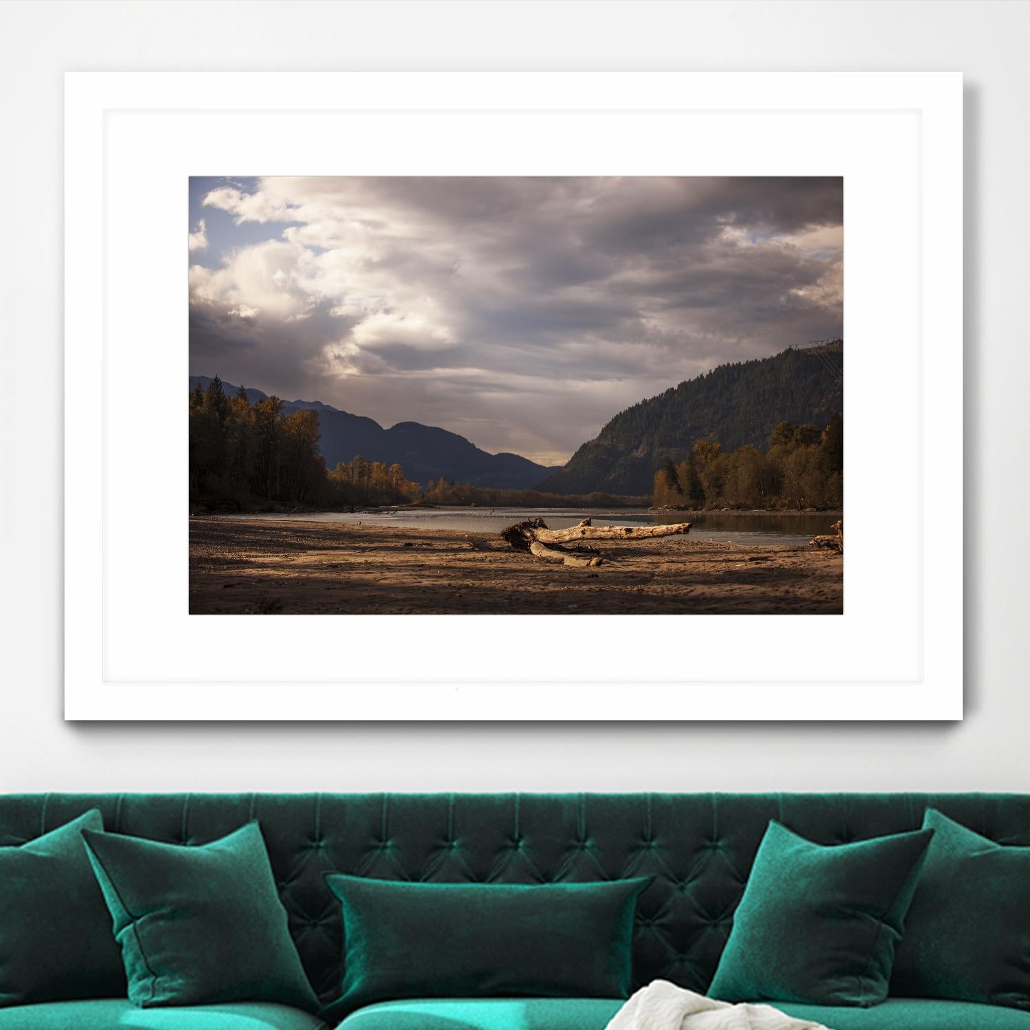 Lake Views by Aaron Matheson on GIANT ART - grey landscape