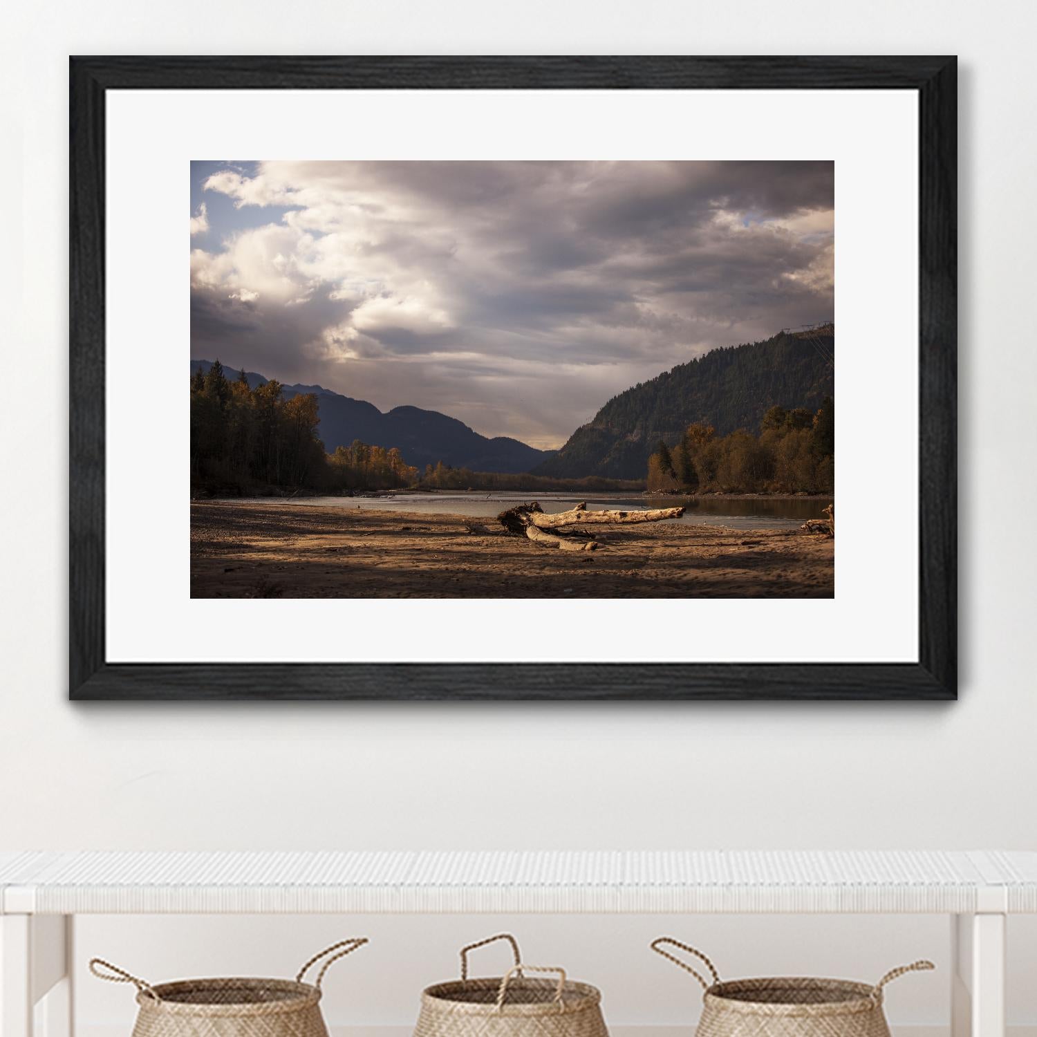 Lake Views by Aaron Matheson on GIANT ART - grey landscape