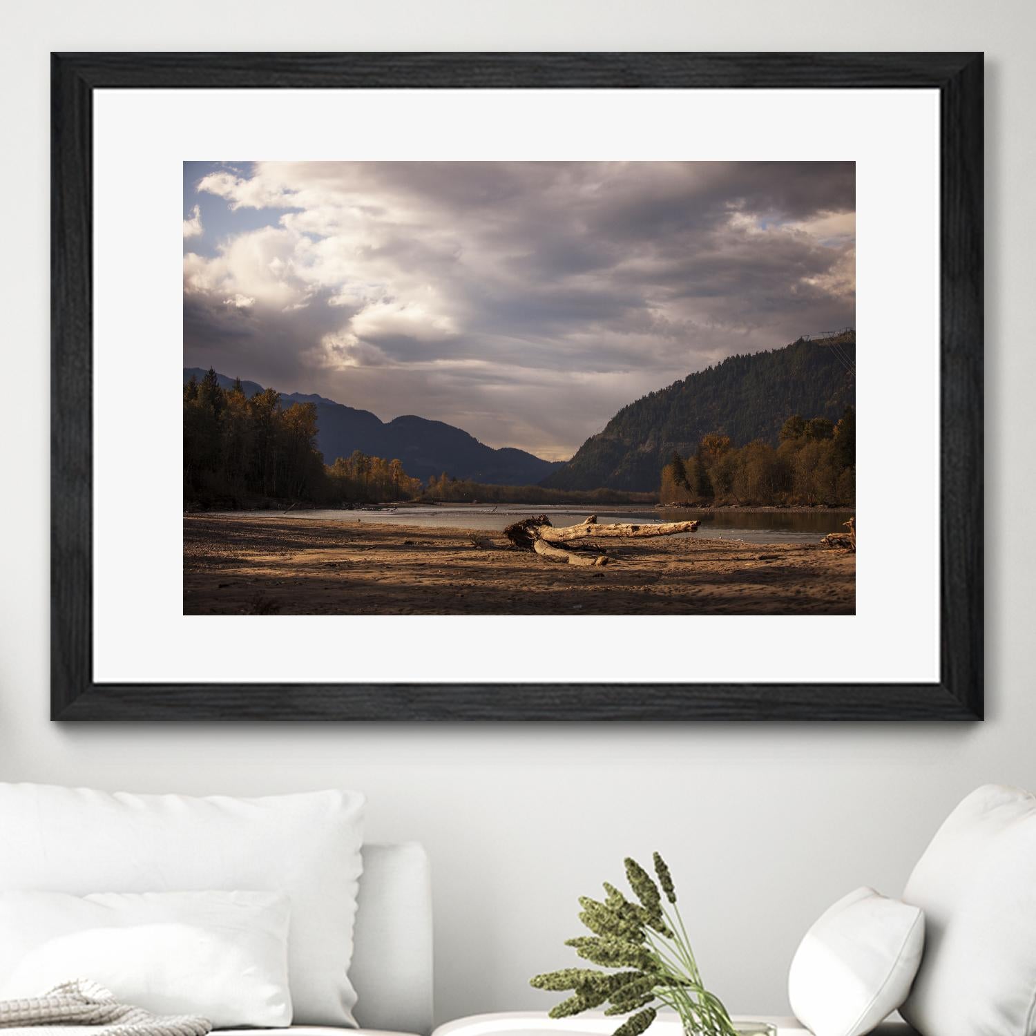 Lake Views by Aaron Matheson on GIANT ART - grey landscape